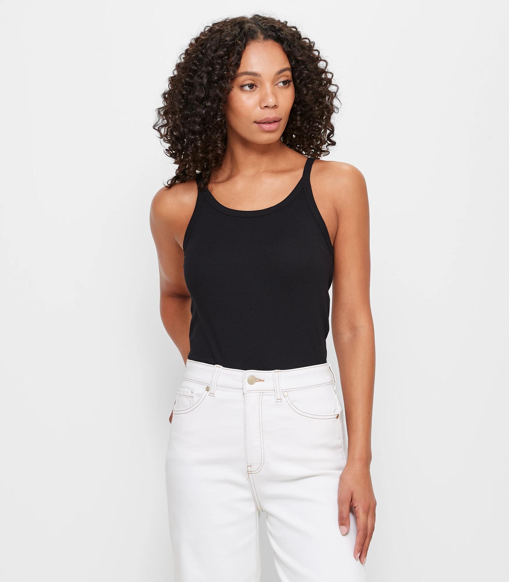 6 Target Australian Cotton Rib Cami BLACK, 6 of 10