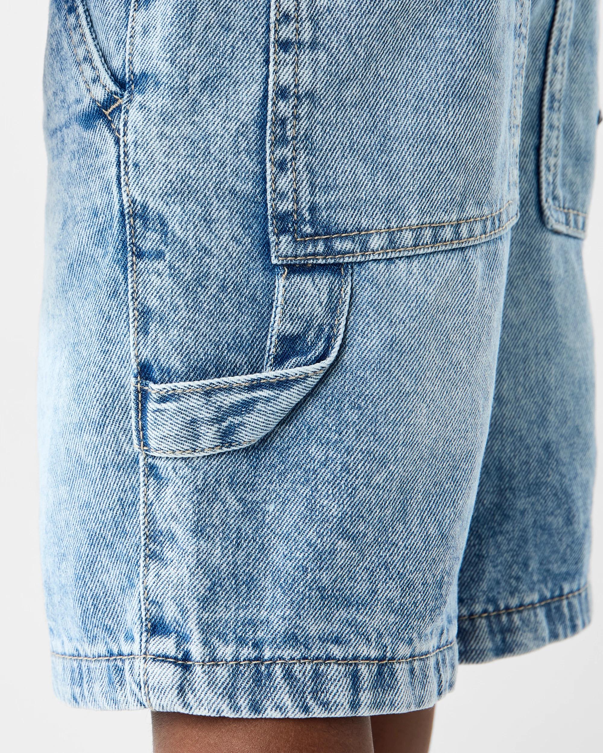 6 Denim Jorts Light Wash, 6 of 8