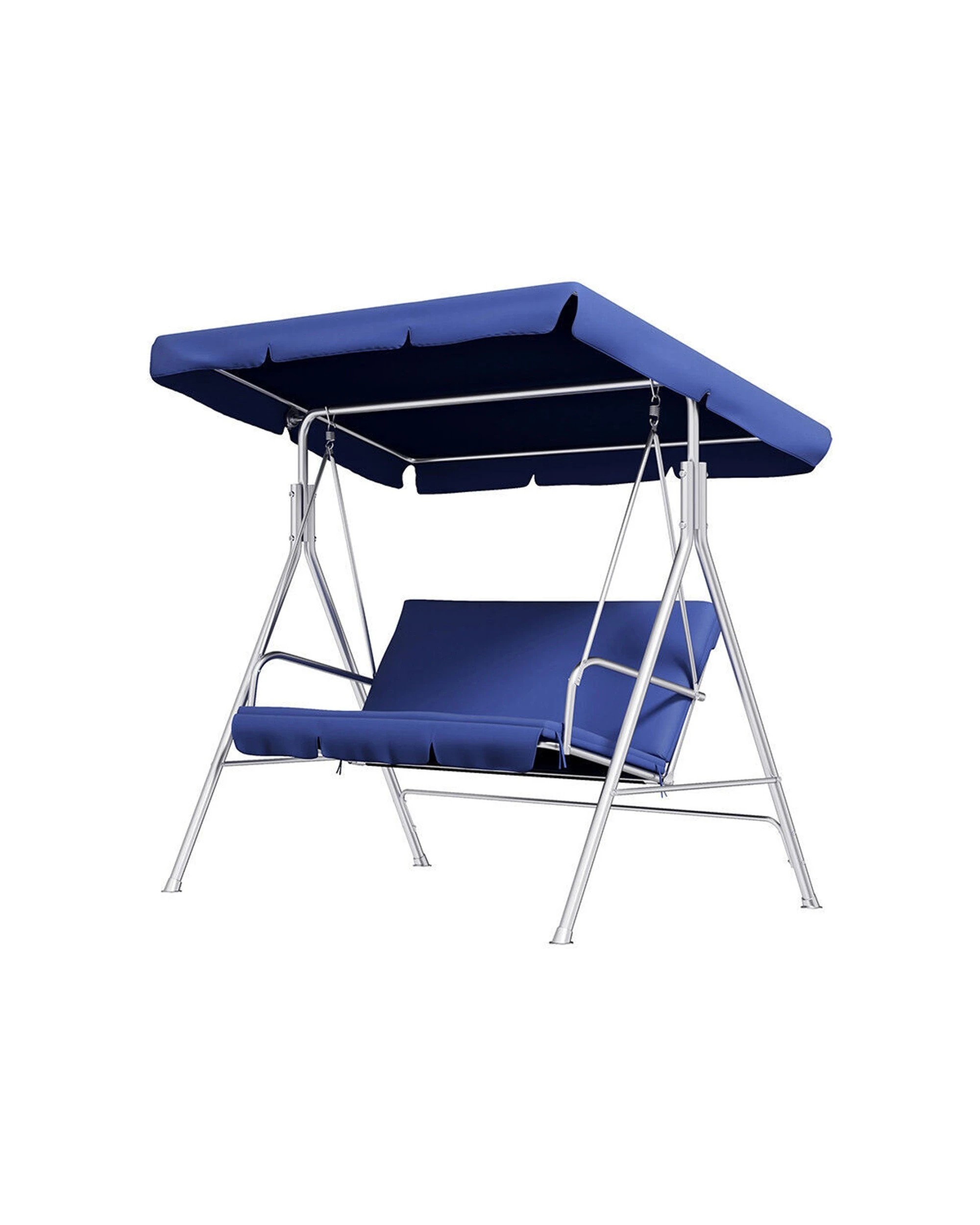 1 Milano Outdoor Polyester Steel 3-Seater Garden Swing Chair 170x155cm Dark, 1 of 4