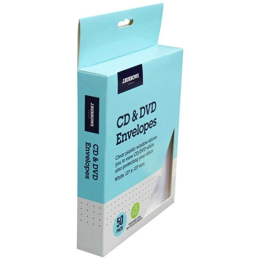 2 J.Burrows CD Envelopes White 50 Pack, 2 of 4