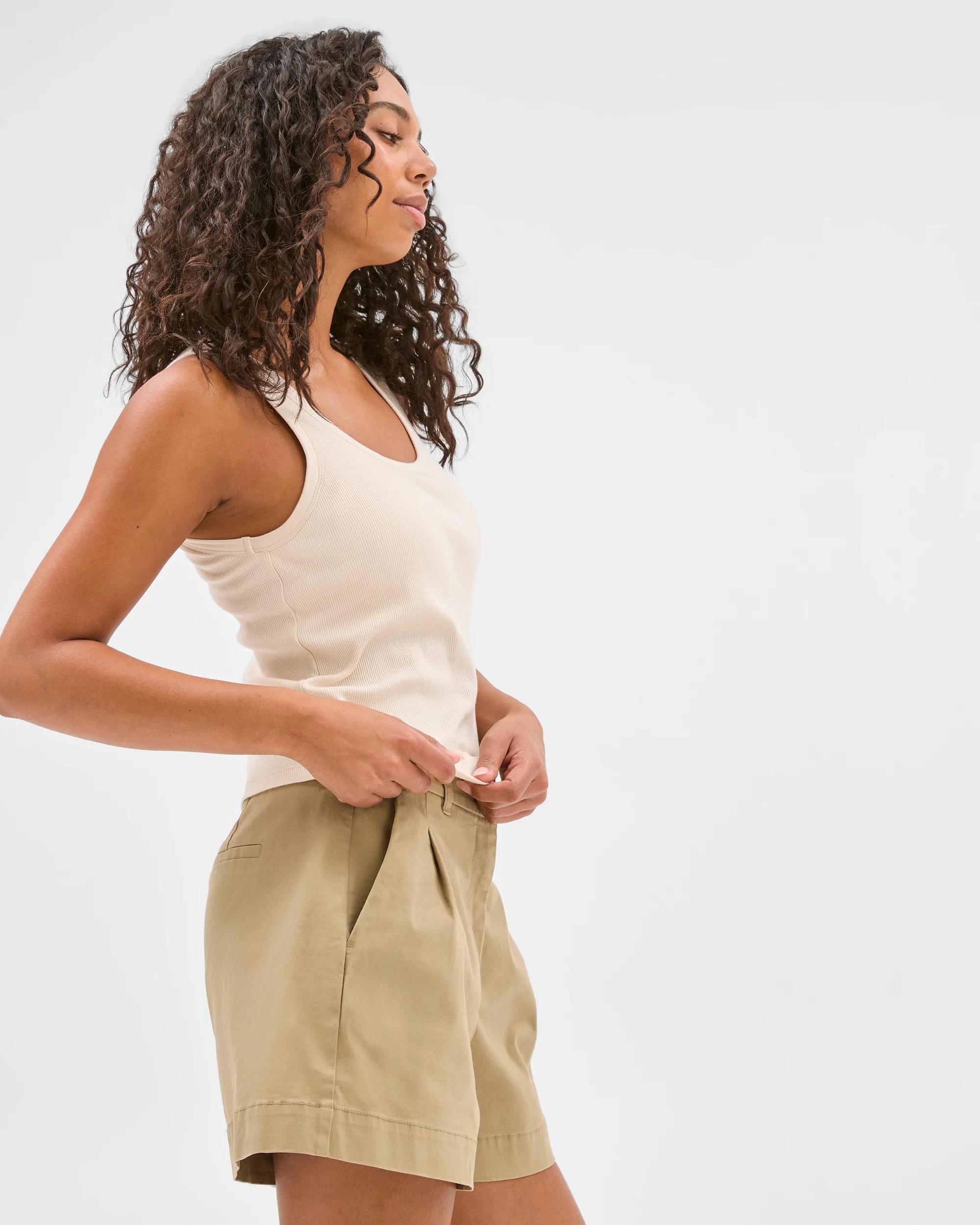 3 Target Australian Cotton Blend Scoop Neck Tank Top with Shelf Bra OAT, 3 of 6