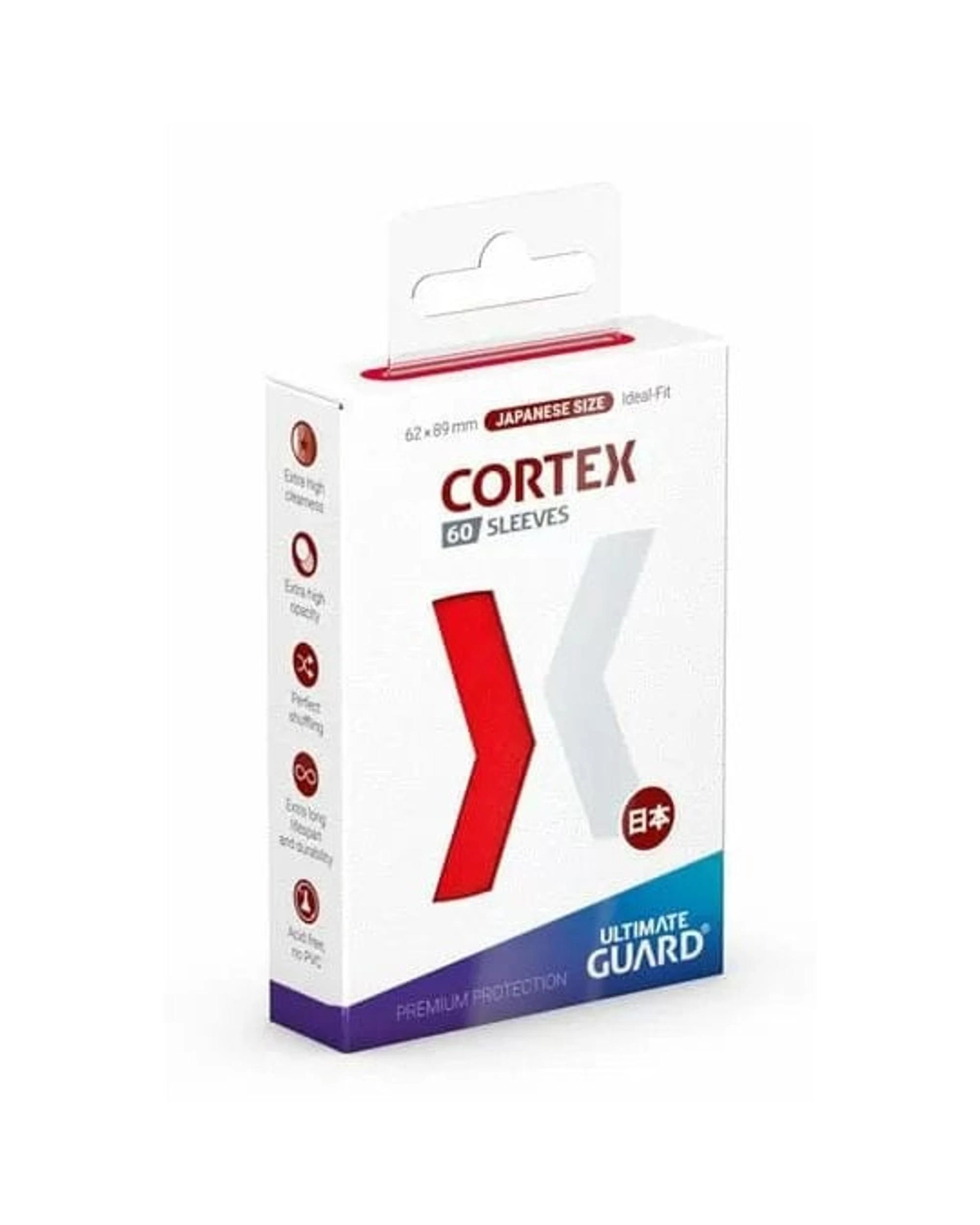 1 Ultimate Guard Cortex Japanese Size 60 Sleeves Red - Red, 1 of 1