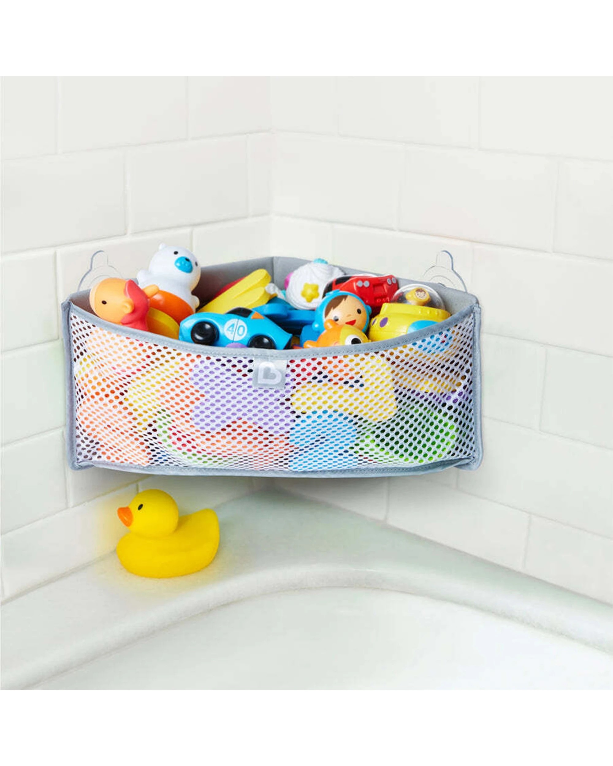 2 Munchkin High N Dry Bath Organiser Corner Design Mesh Suction Cups 6 Months - Multi, 2 of 5