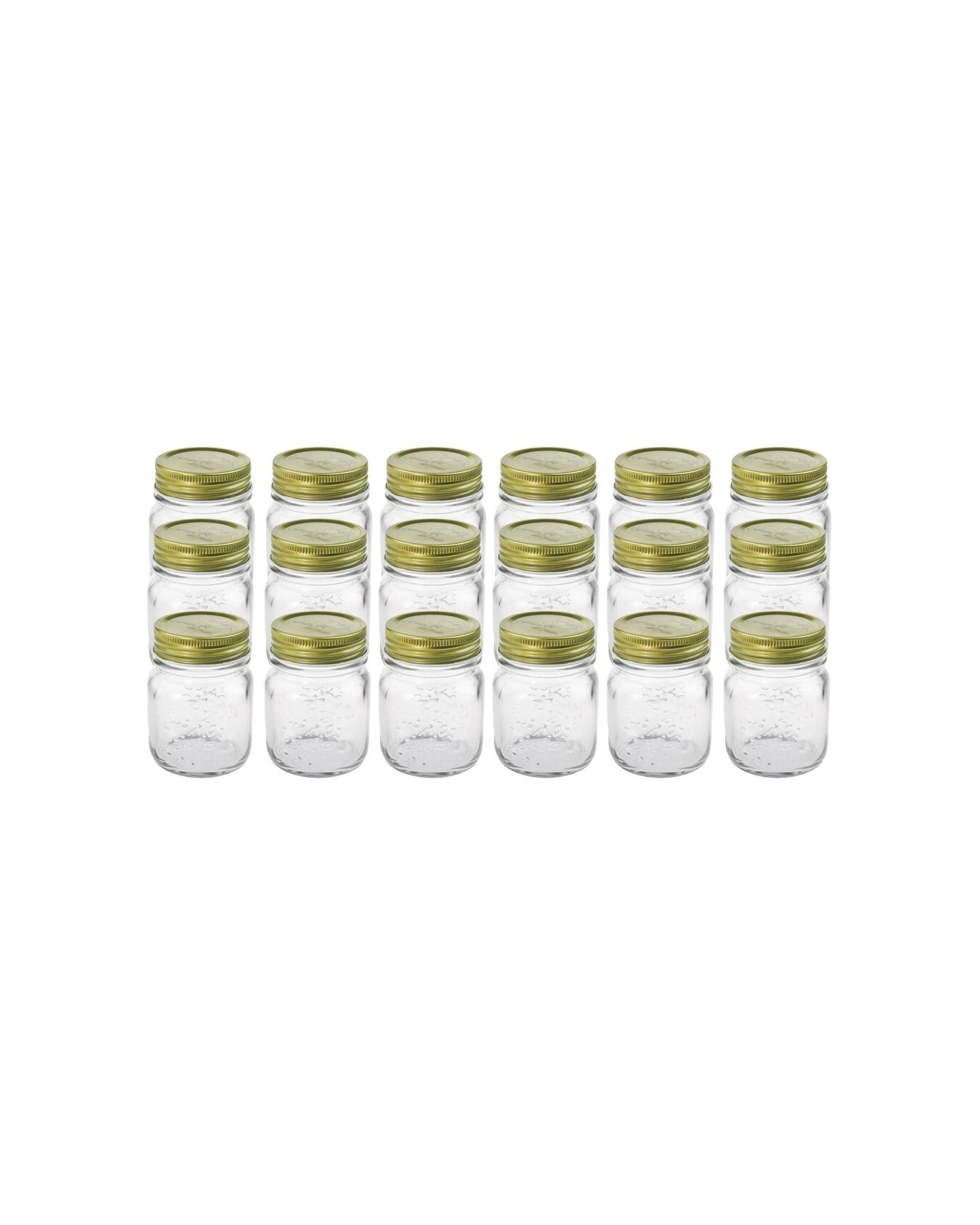1 18pk Lemon & Lime Roma 200ml/8cm Glass Conserve Jar Container W/ Gold Lid Clear
 - Clear, 1 of 4