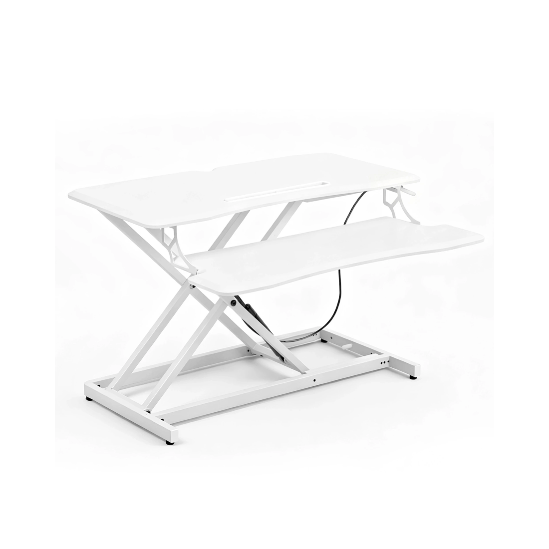 1 Advwin Sit Stand Desk Riser Height Adjustable w/Keyboard Tray, 1 of 10