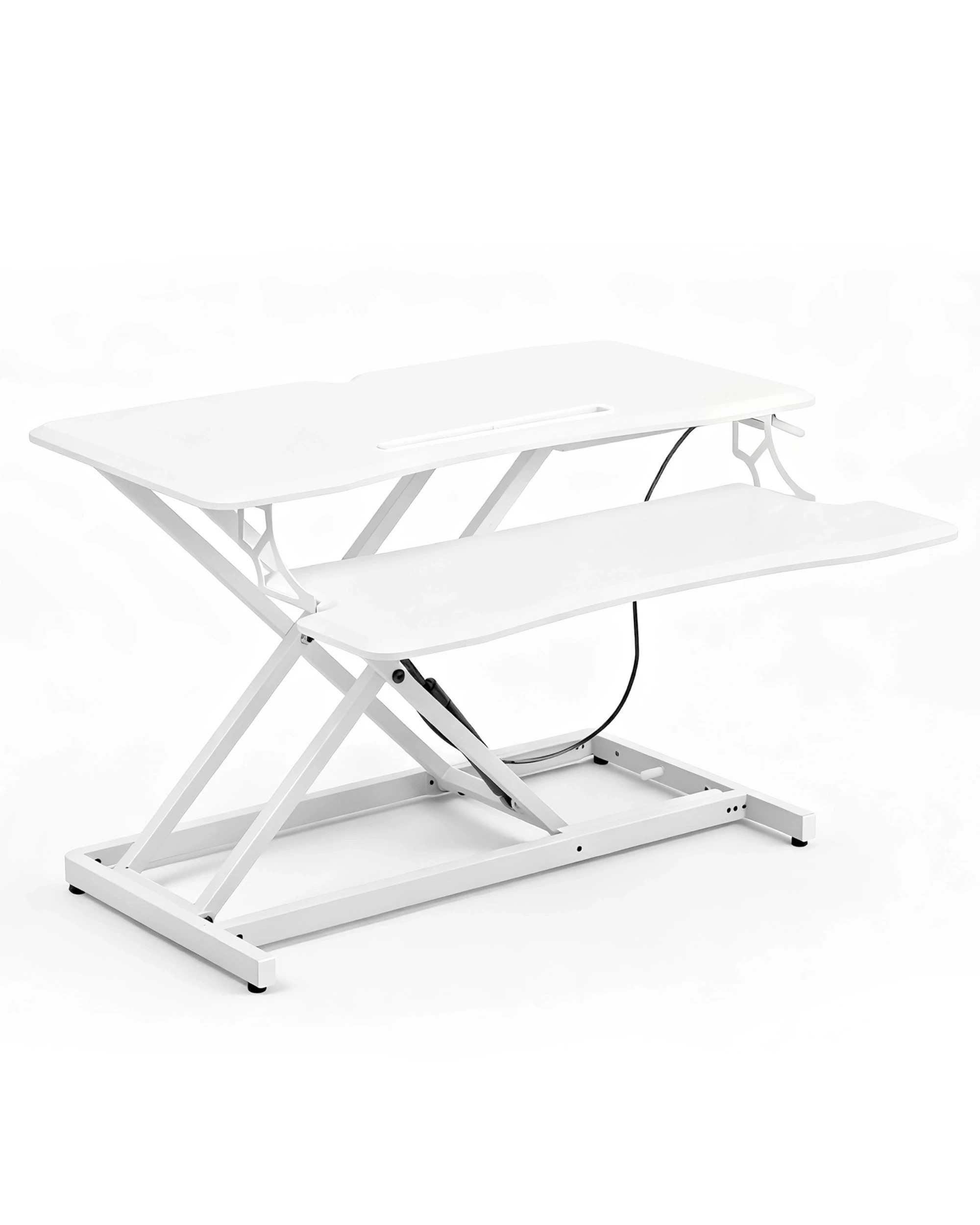 1 Advwin Sit Stand Desk Riser Height Adjustable w/Keyboard Tray, 1 of 10