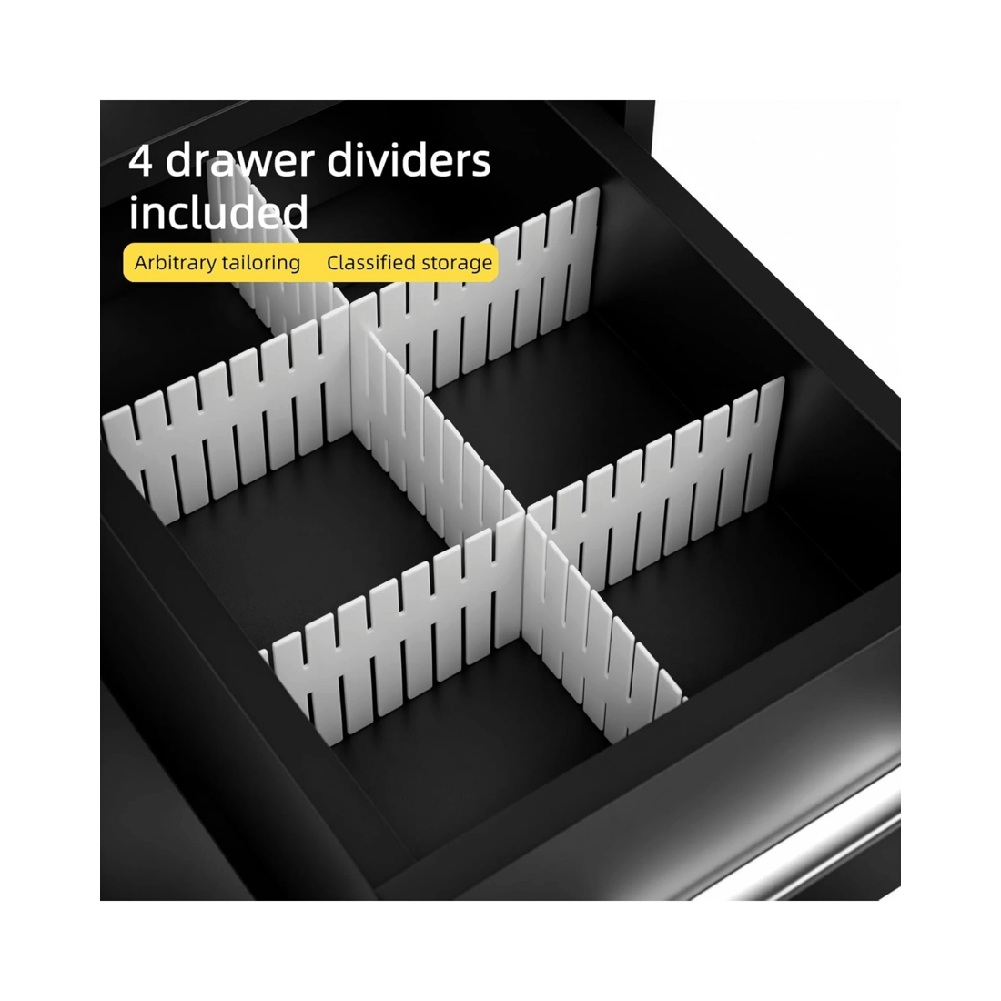 9 Advwin Manicure Table Nail Tech Desk Dressing Table Dust Collector Drawers Cabinet Storage
 - Black, 9 of 10