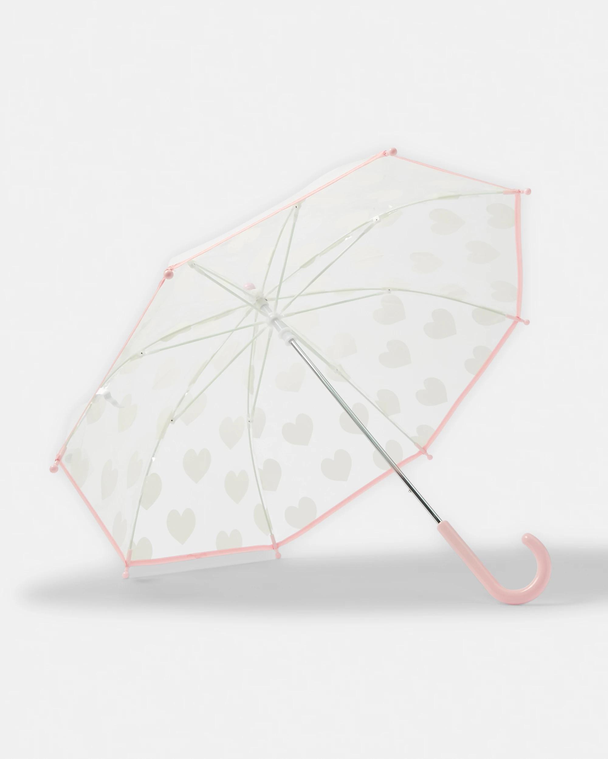 2 Heart Umbrella Wht Hearts, 2 of 4