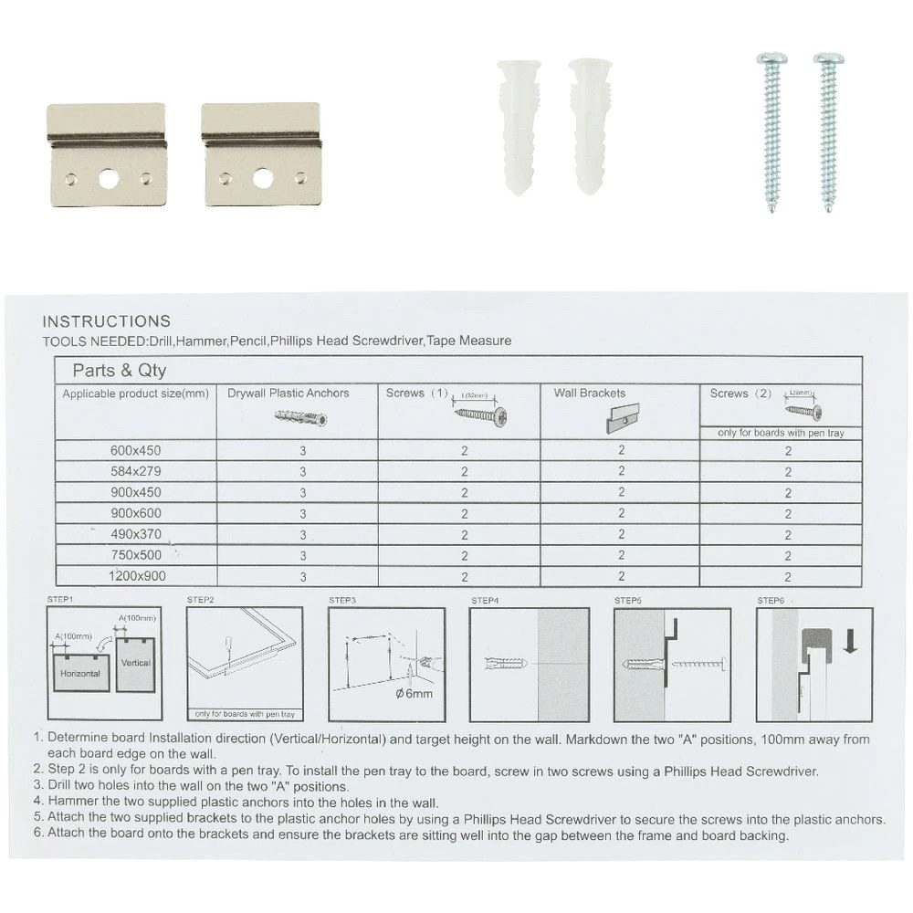 8 Otto Chalkboard Combination Board 450 x 600mm, 8 of 10