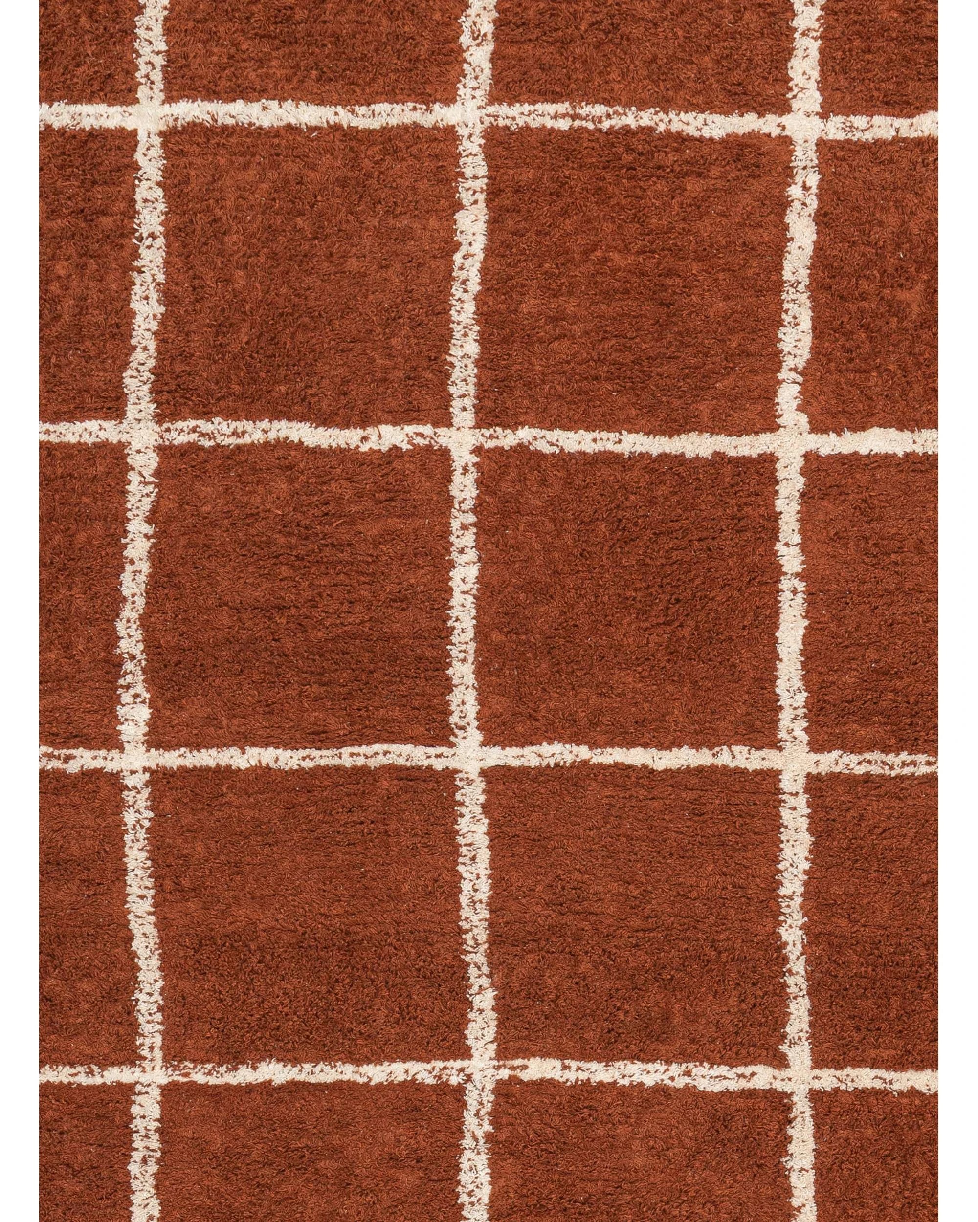 7 Loopsie Nairobi Grid Cotton Rug-280cm x 190cm - Brown, 7 of 7