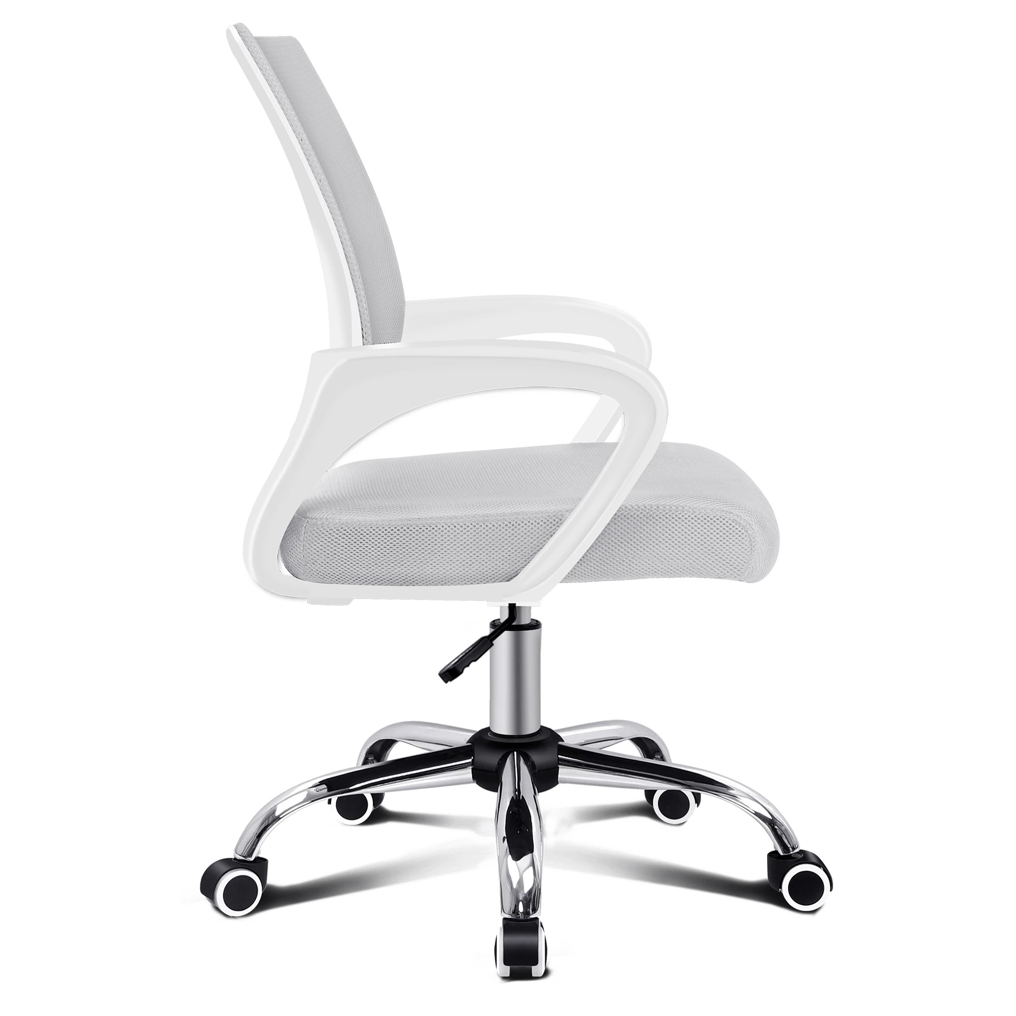 3 Alfordson Mesh Office Chair Executive Gaming Seat Computer Racing Work - White Grey, 3 of 10