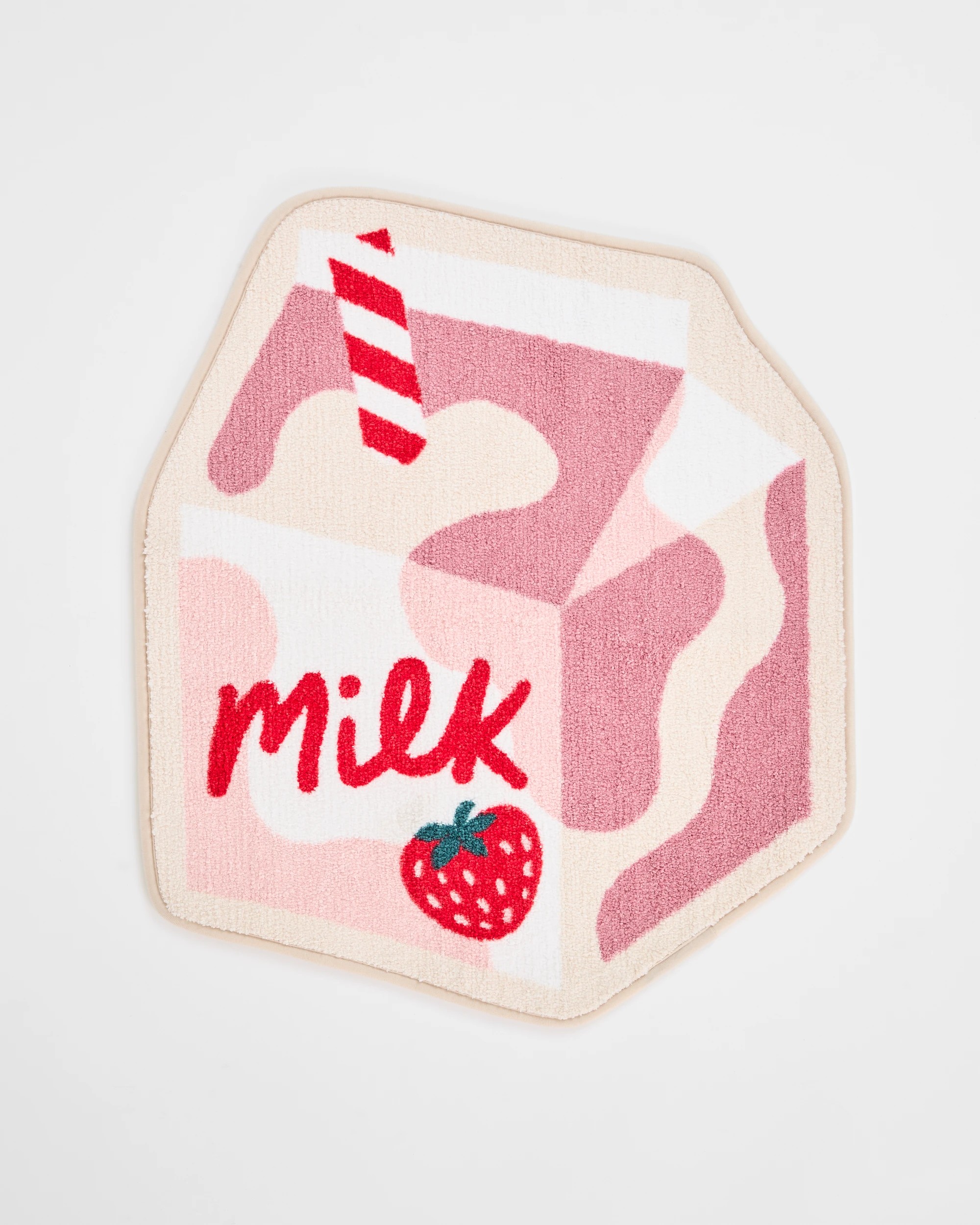1 Target Kids Strawberry Milk Bath Mat - Pink, 1 of 2