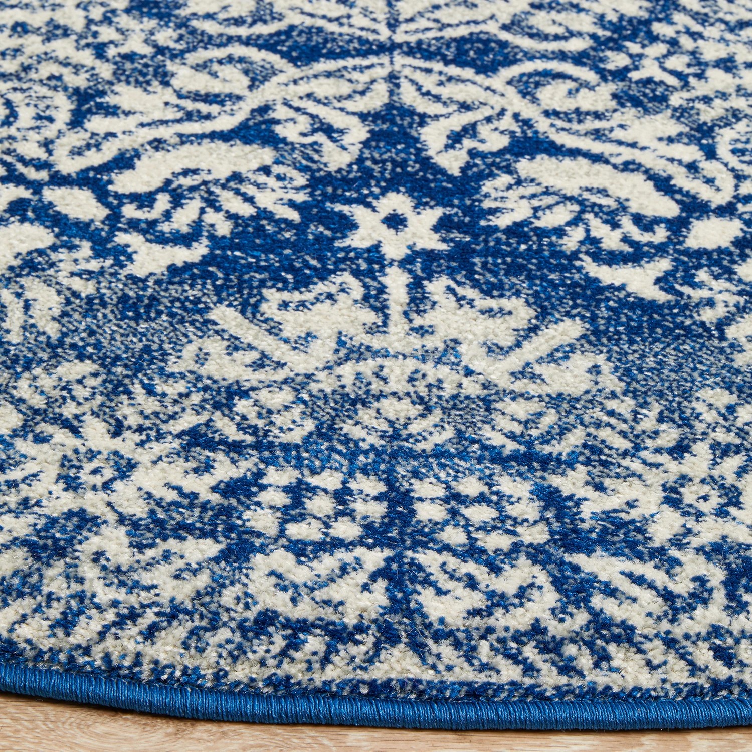 5 Common Ground Rugs Phantom 358 200x200cm - Medium Round Power Loomed Pet Friendly Rug - Blue, 5 of 9