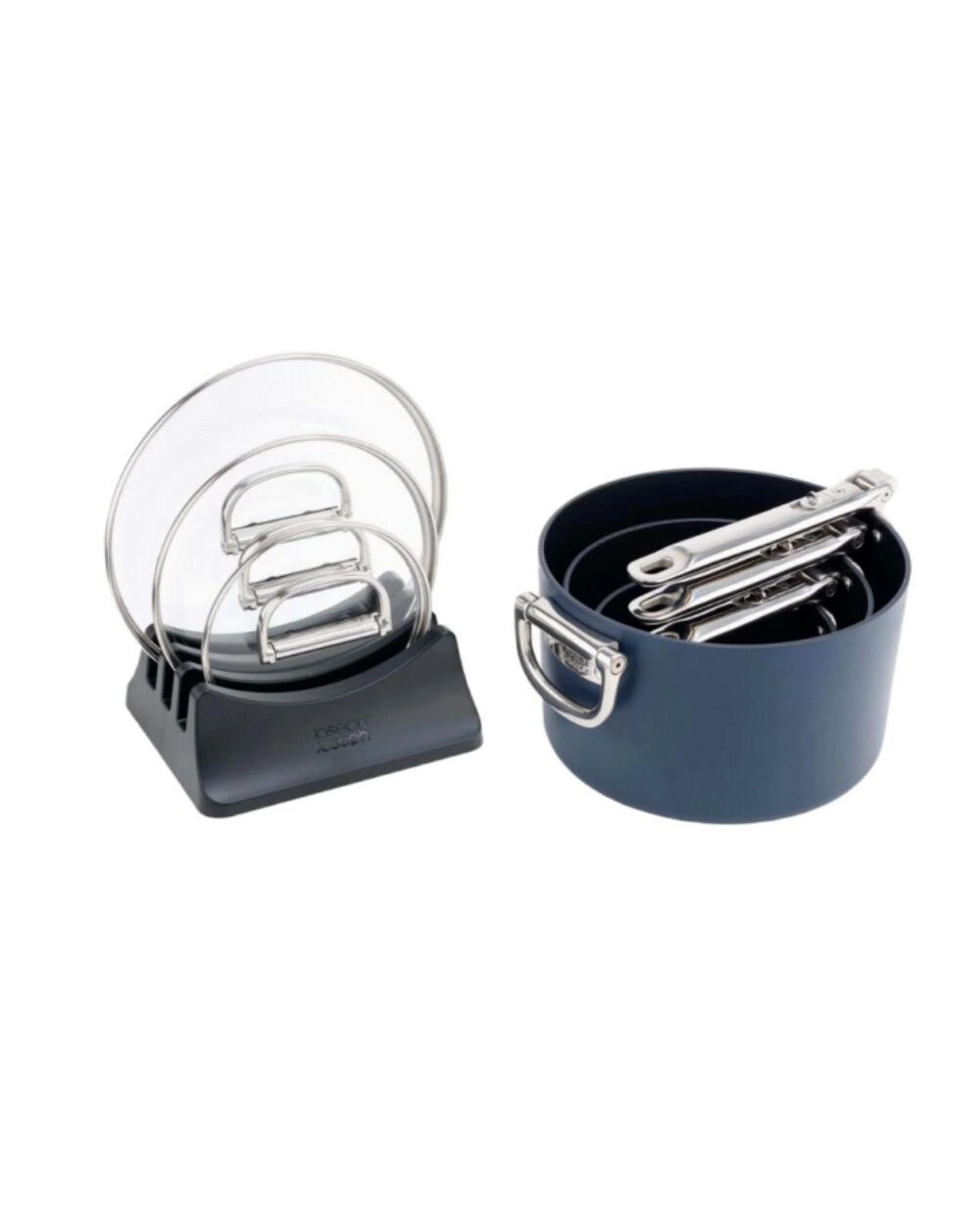 2 Joseph Joseph Space Non Stick 3 Piece Saucepan Set With Lids, 2 of 5