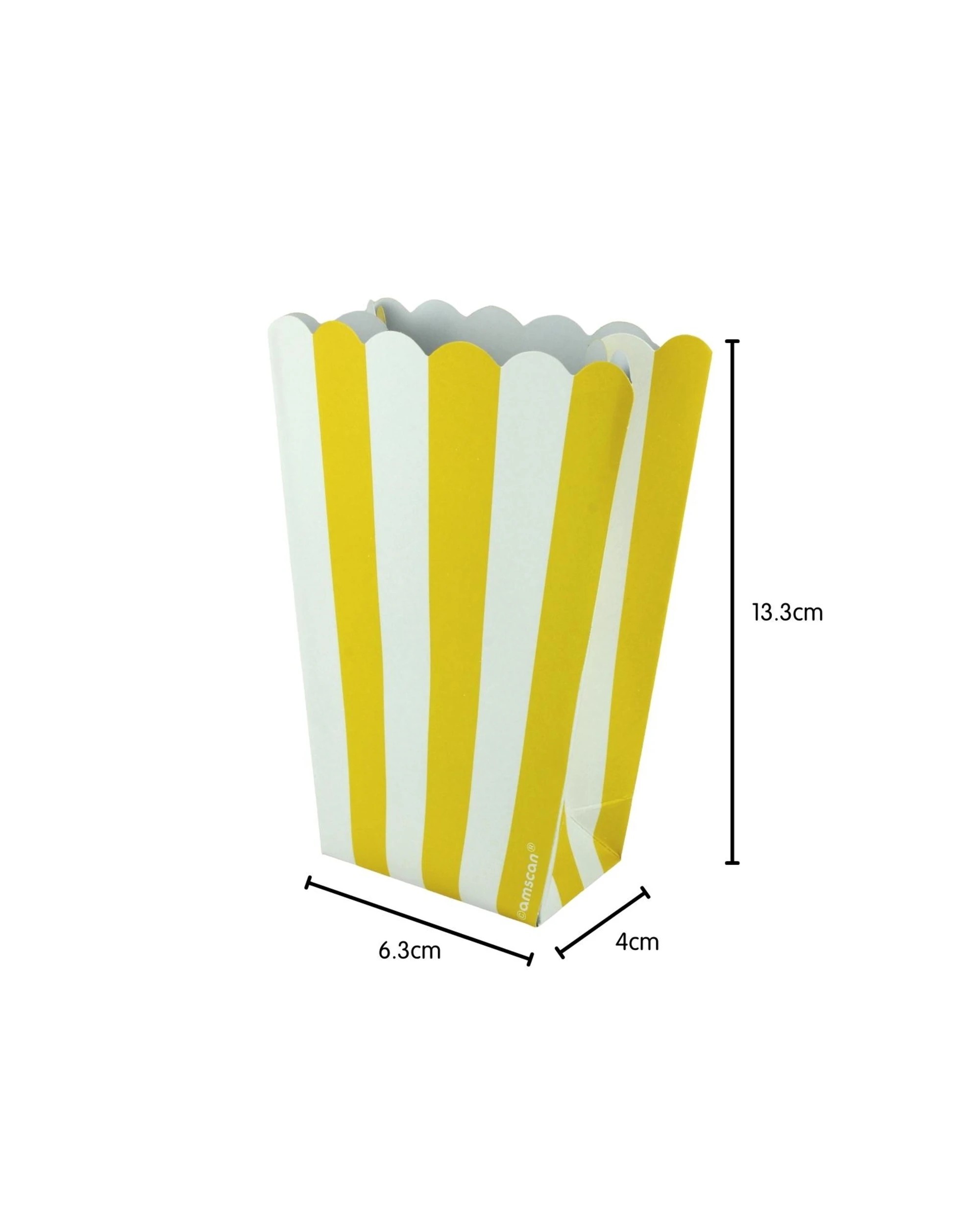 2 Amscan Stripe Popcorn Boxes Pack of 5 - Yellow, 2 of 3