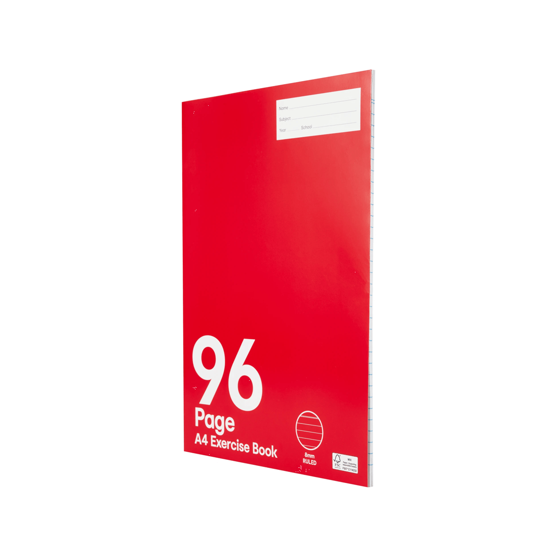 3 A4 Exercise Book - 96 Pages, Red, 3 of 4