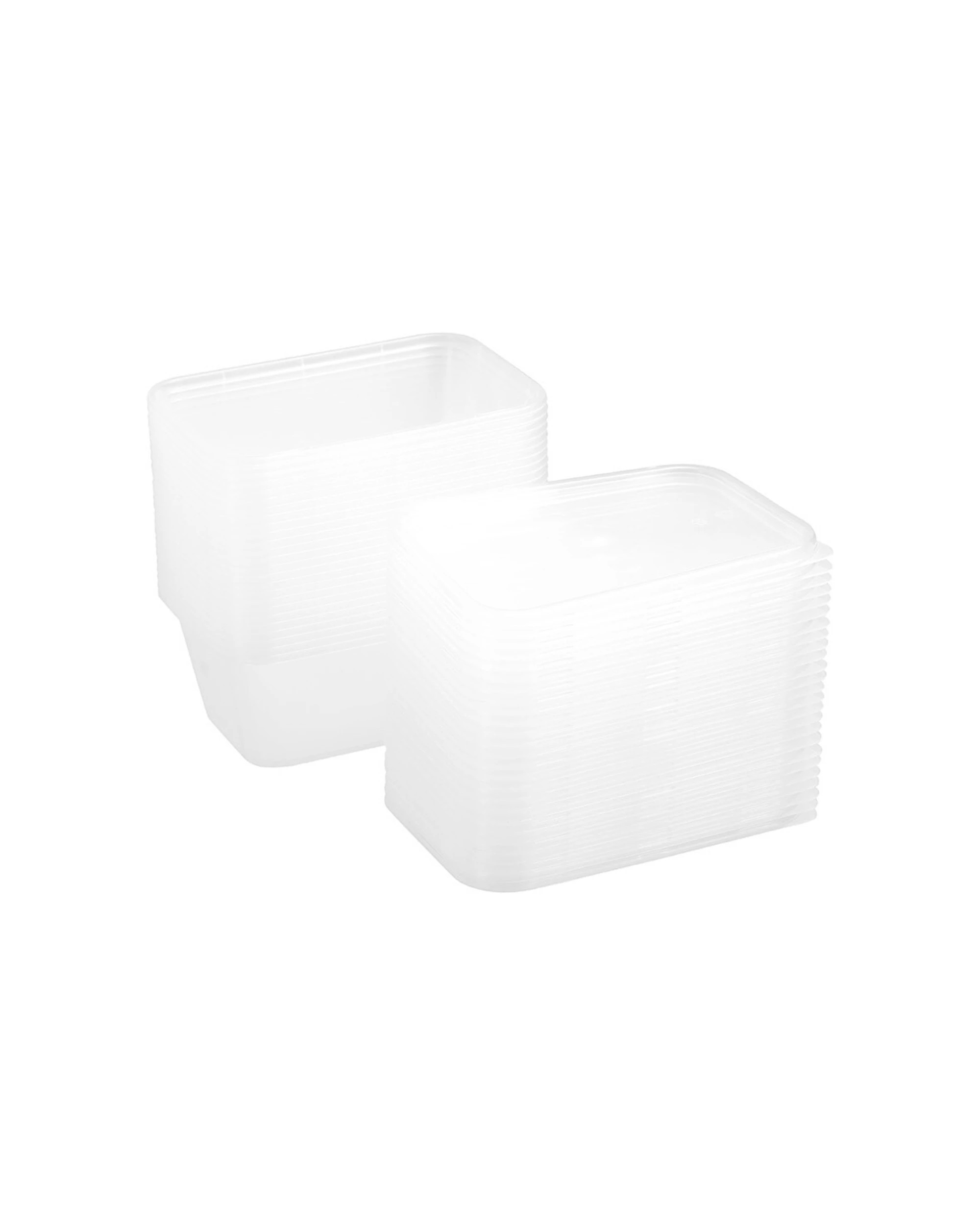 4 25pc Lemon & Lime Reusable Takeaway Food Storage Container Box Rectangular 300ml
 - Clear, 4 of 6