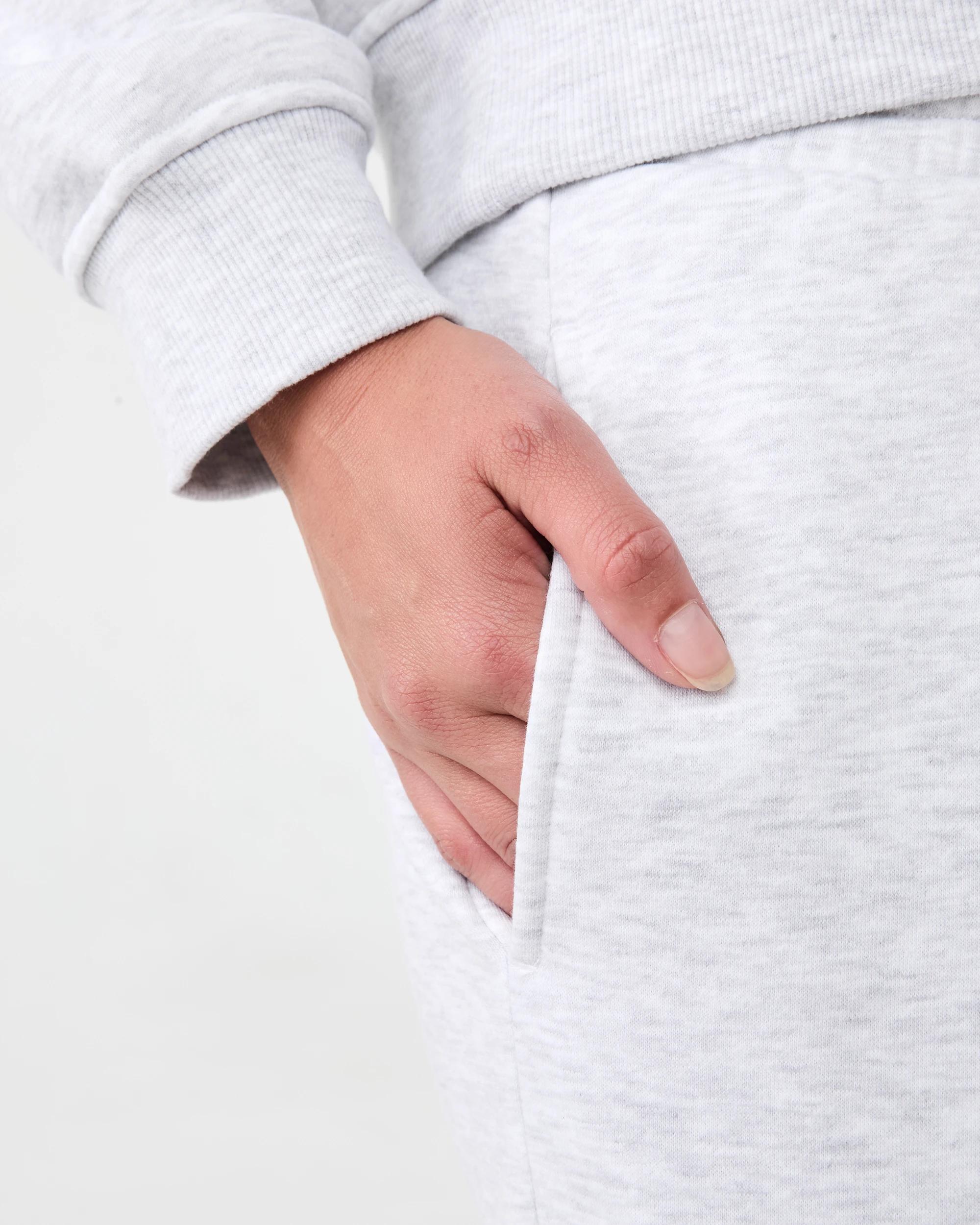 5 Wide Leg Trackpants Wht Marle, 5 of 6