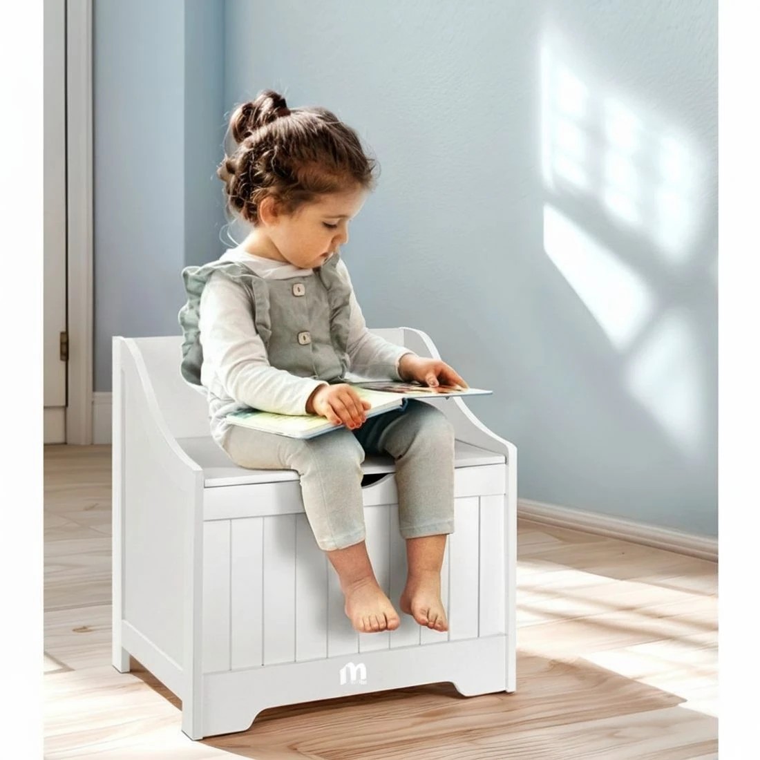 5 Keezi Kids Toy Box Chest Children Storage Clothes Toys Organiser - White, 5 of 7