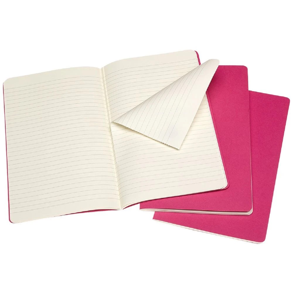3 Moleskine Cahier Ruled Notebook Pink 3 Pack, 3 of 5