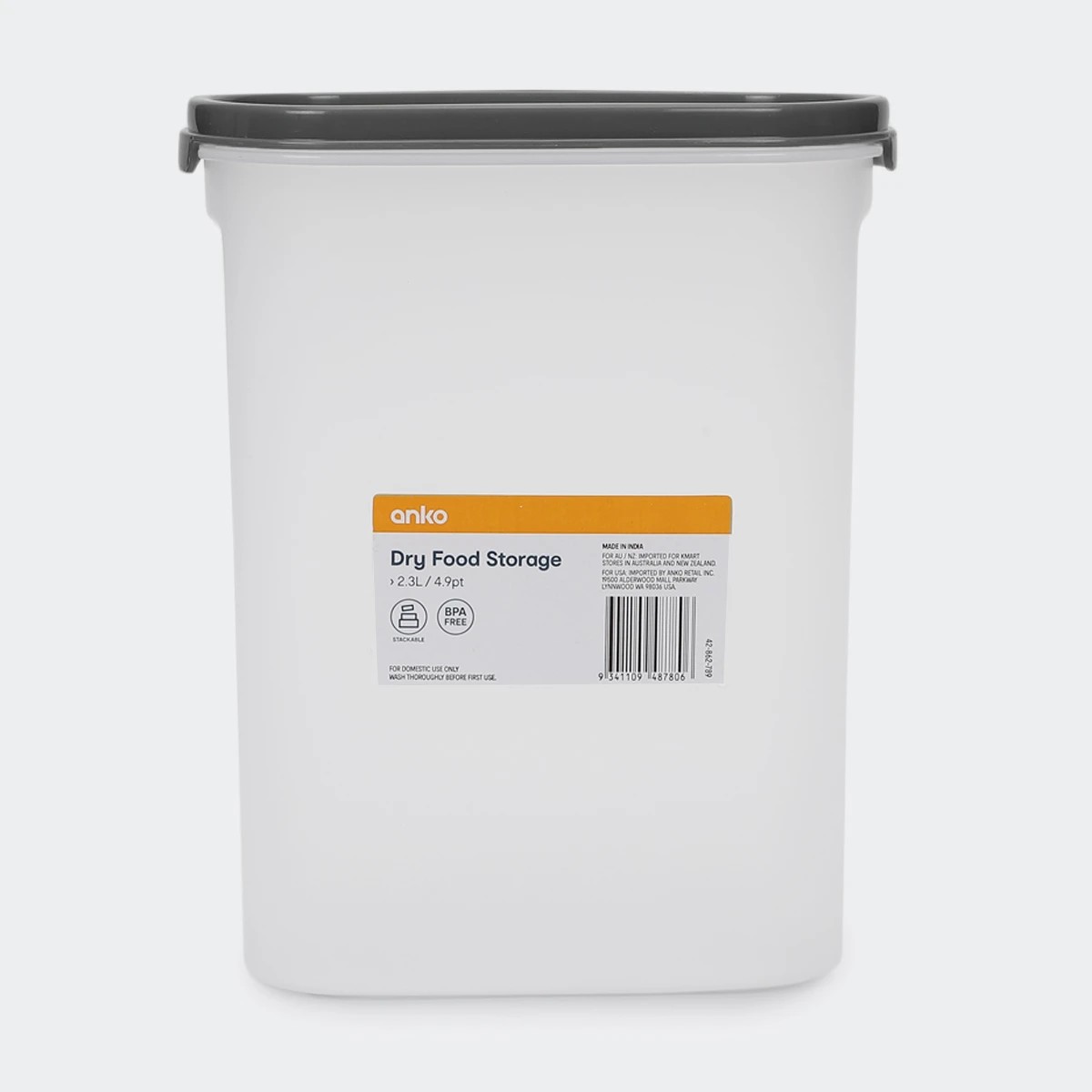 4 2.3L Dry Food Storage Container, 4 of 6