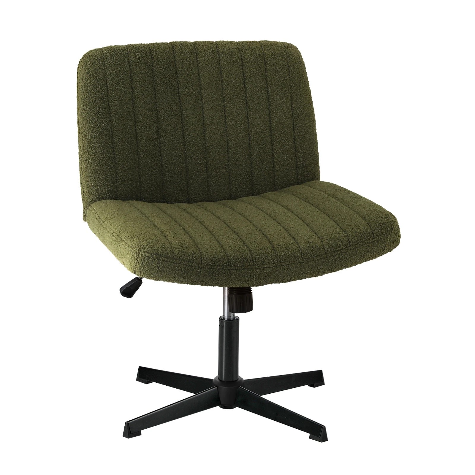 1 Oikiture Armless Office Desk Chair Sherpa
 - Green, 1 of 8