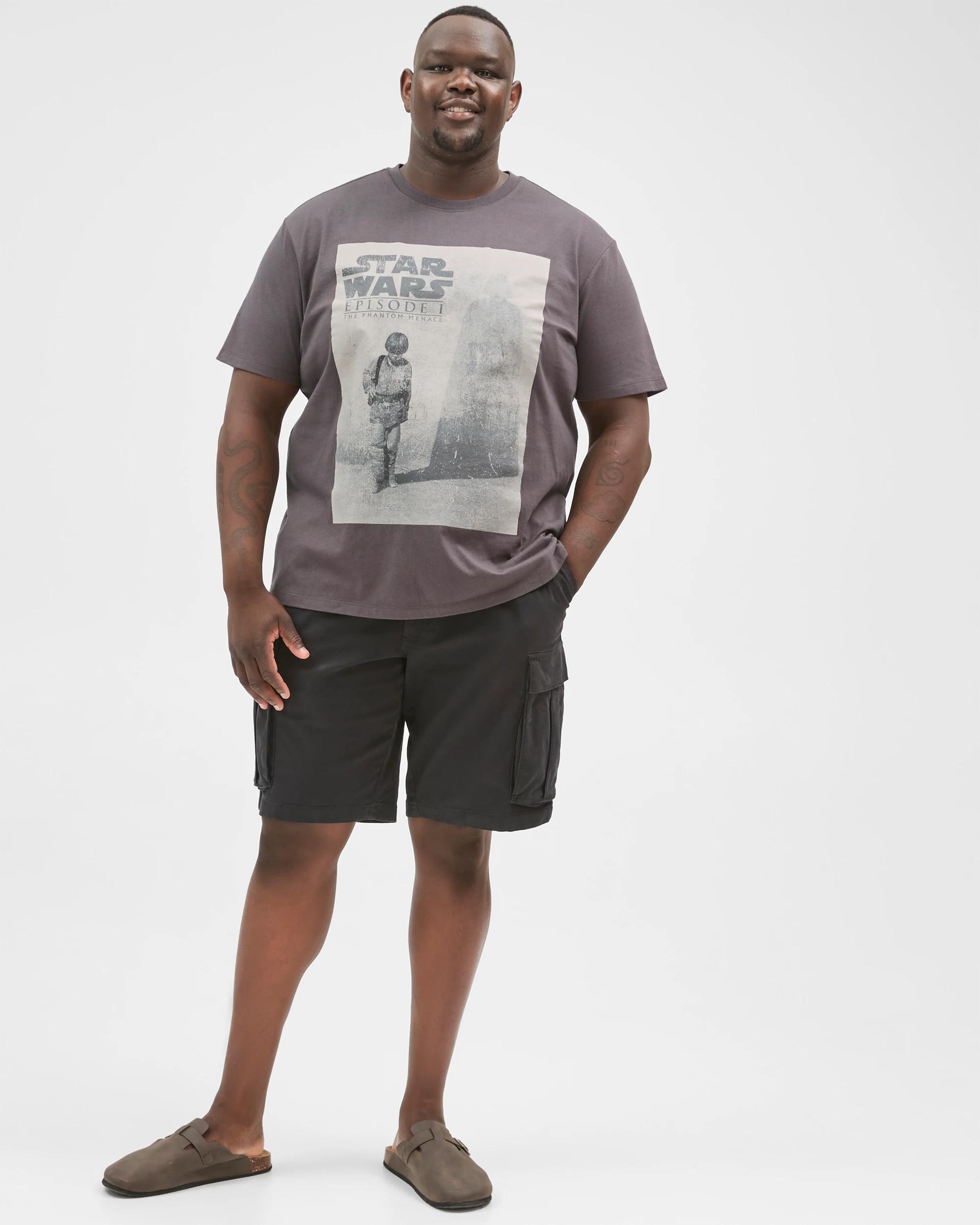 1 Disney Star Wars Plus Size Australian Cotton T-Shirt BLACK, 1 of 6
