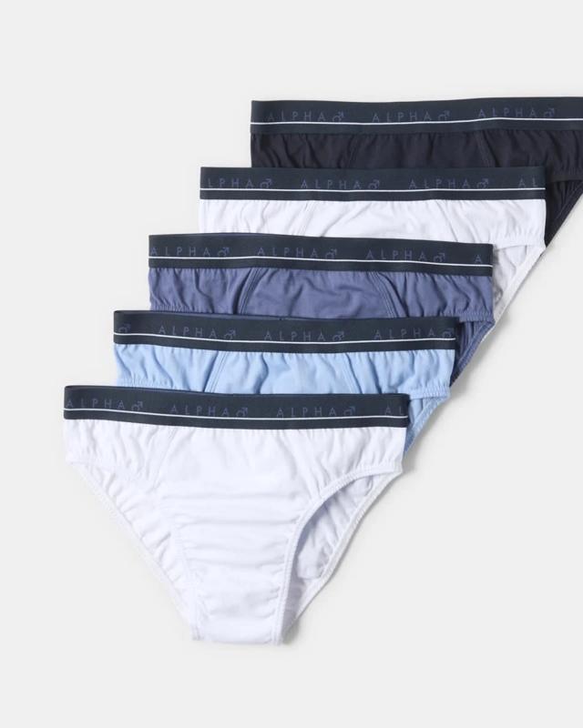 5 Pack Attached Elastic Hipster Br