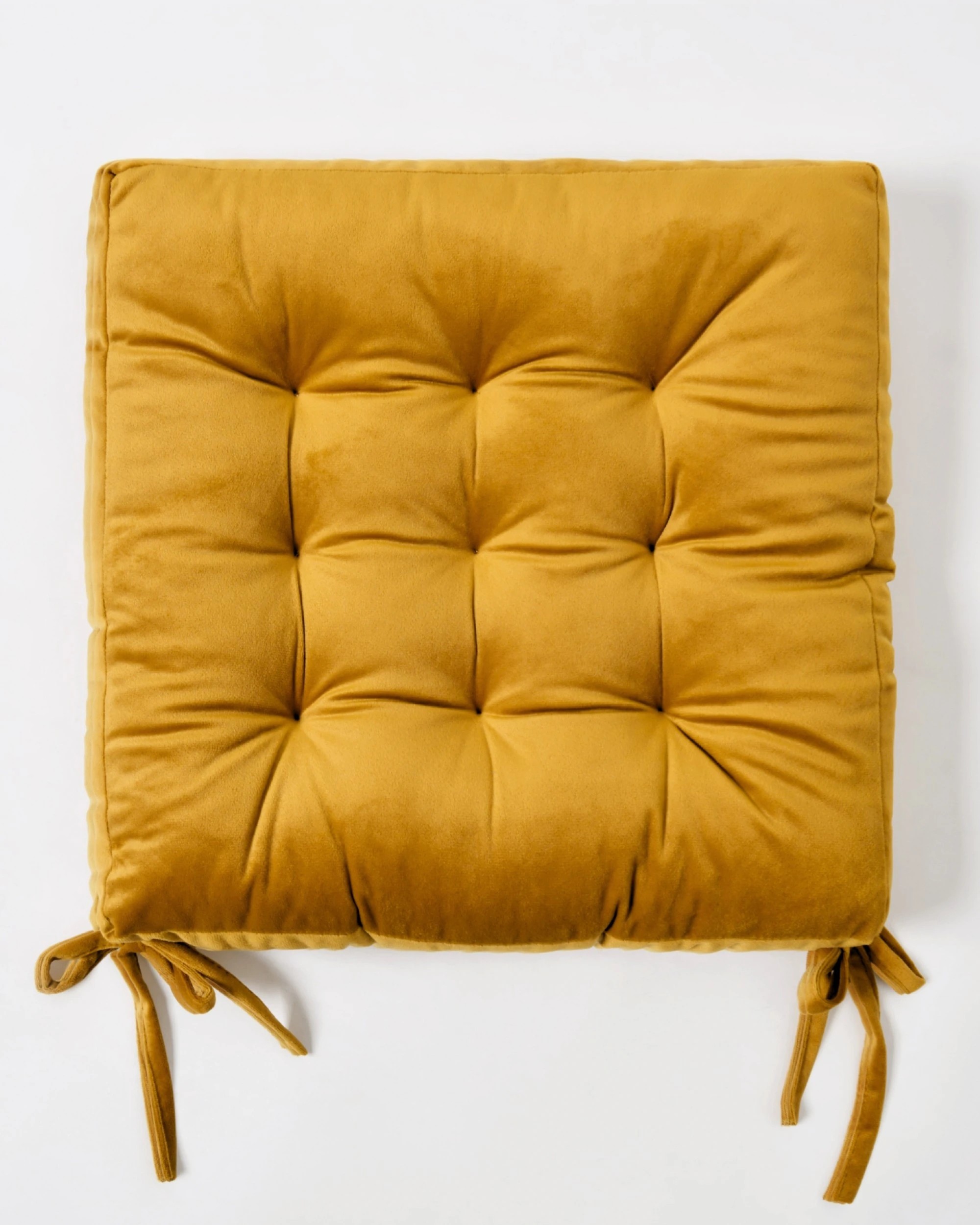 2 Cadence & Co. Vivienne Velvet Seat Cushion 4 Pack - Marigold, 2 of 7