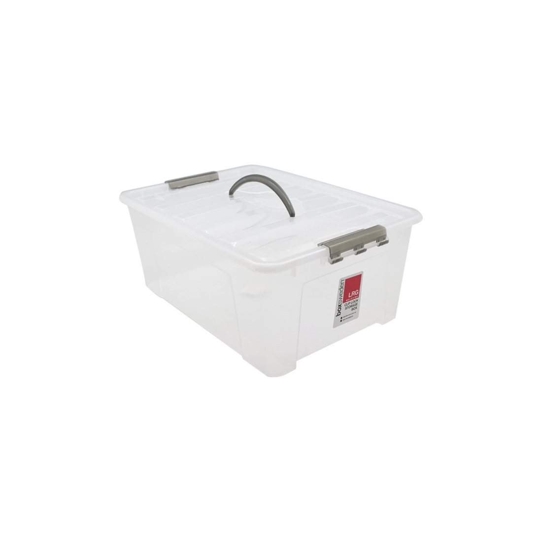 1 Boxsweden 20l 45.5cm Carry Box Storage Organiser Container With Handle Transparent
 - Clear, 1 of 3