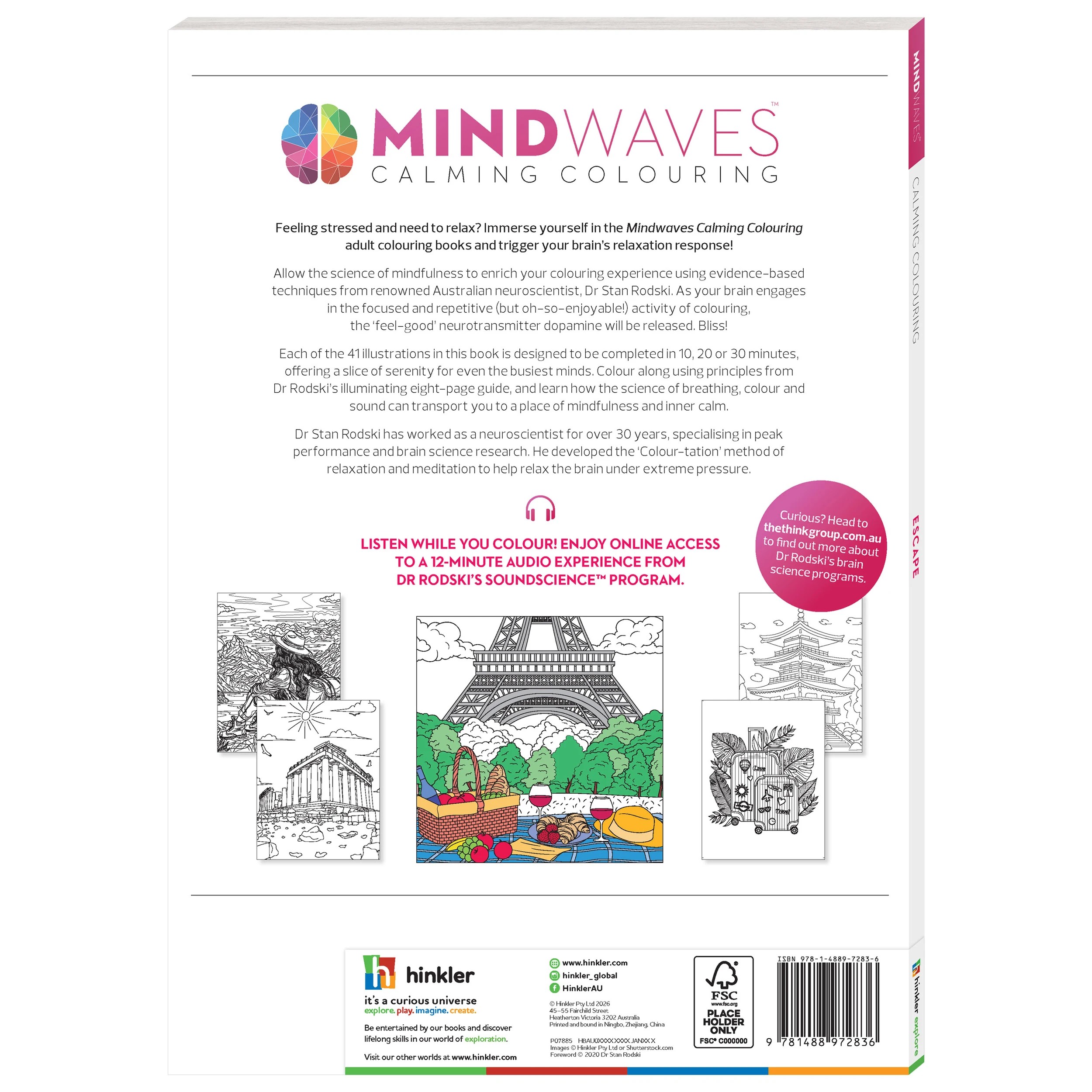 2 Mindwaves Calming Colouring: Escape - Book, 2 of 5
