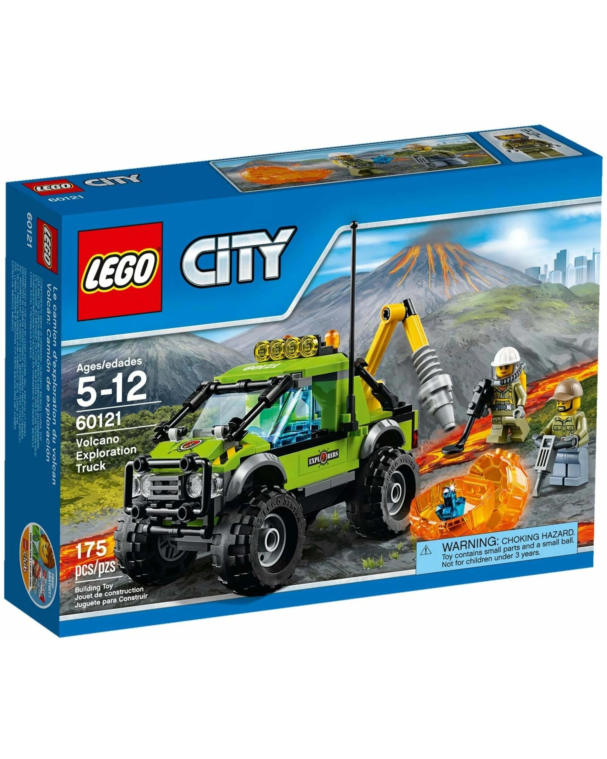 1 LEGO 60121 Volcano Exploration Truck with Minifigures & Crystal, 1 of 5