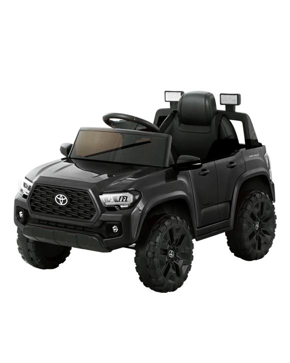 Toyota Ride On Car Kids Electric Toy Cars Tacoma Off Road Jeep 12V Battery - Black
