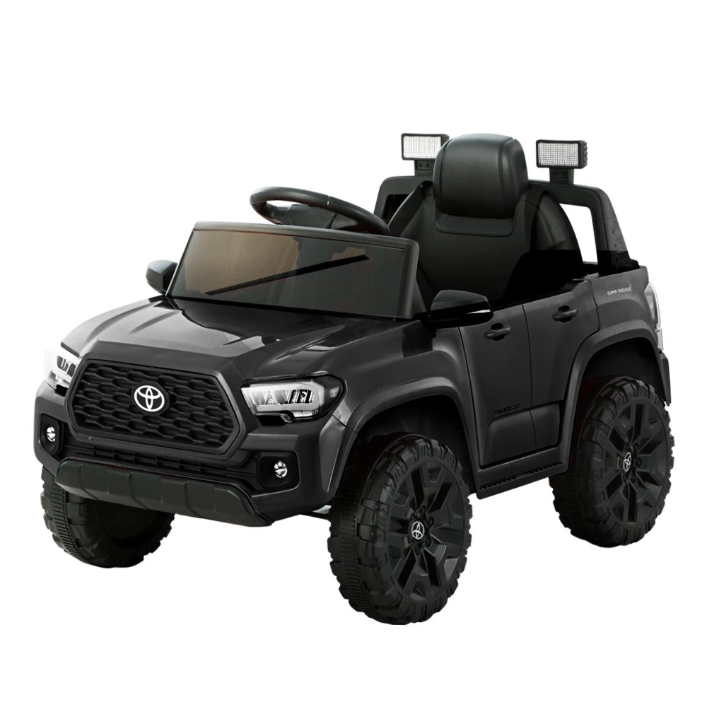 1 Kids Electric Ride On Car Toyota Tacoma Off Road Jeep Toy Cars Remote 12V - Black, 1 of 5