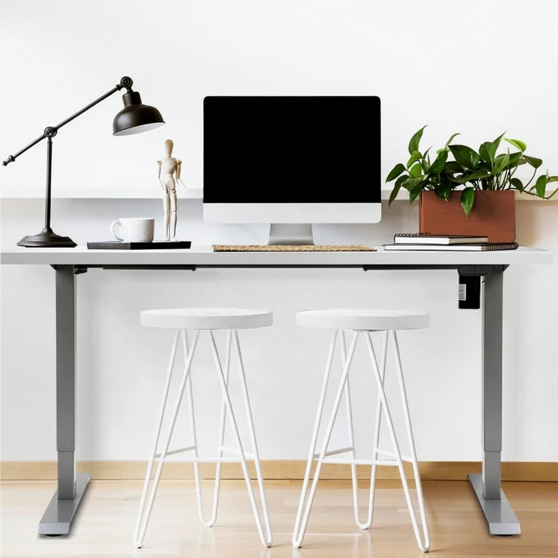 5 Artiss Standing Desk Motorised 140CM - White, 5 of 5