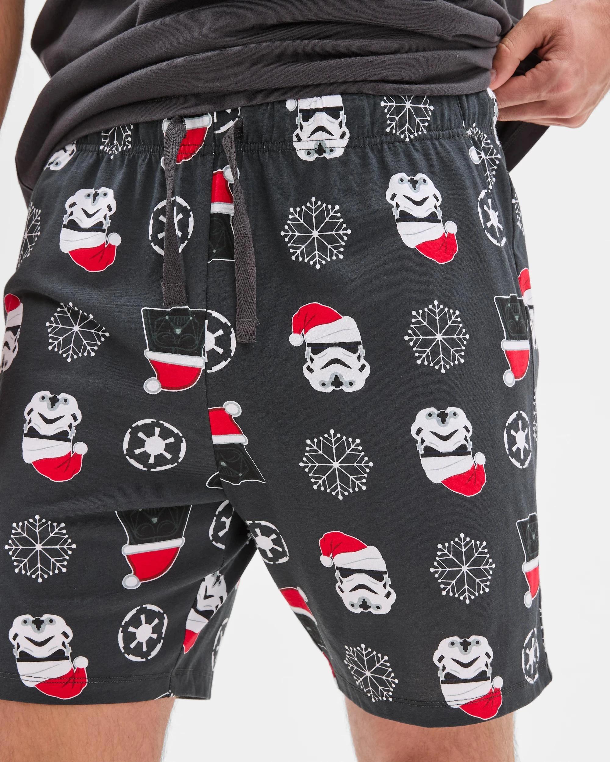 5 Star Wars Christmas Mens Cotton Short Pyjama Set STAR WARS, 5 of 6