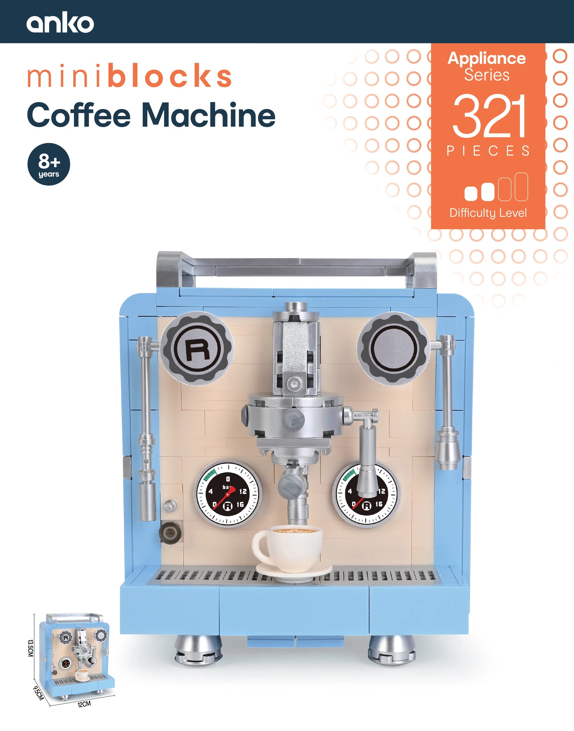 4 321 Piece Mini Blocks Appliance Series: Coffee Machine, 4 of 4