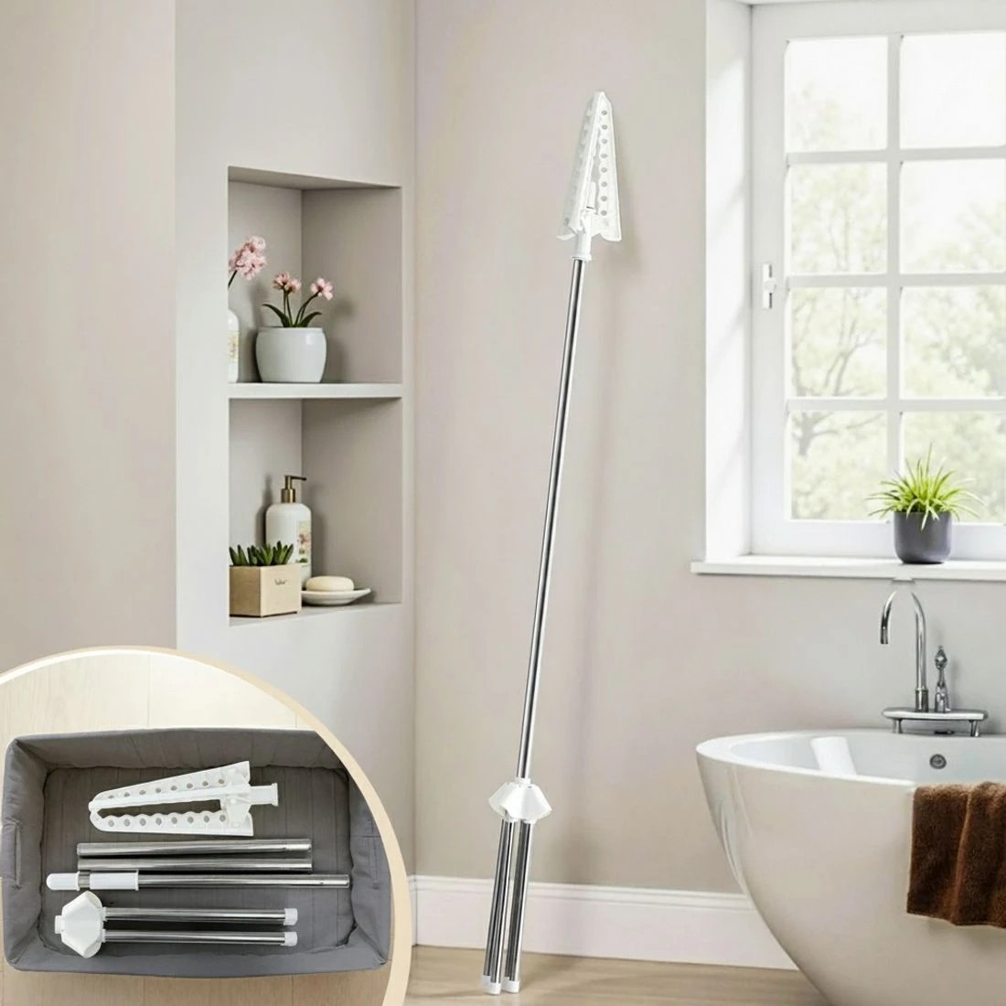 5 Artiss Clothes Rack Airer Rotatable Hanger Foldable 163cm - Multi, 5 of 7