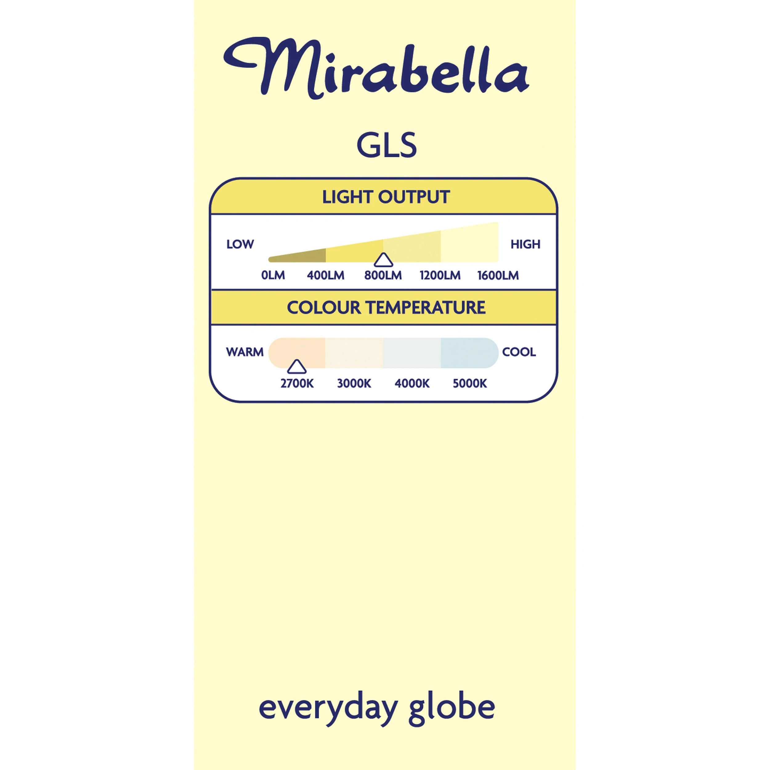 5 Mirabella LED GLS BC Warm White 9W, 5 of 6