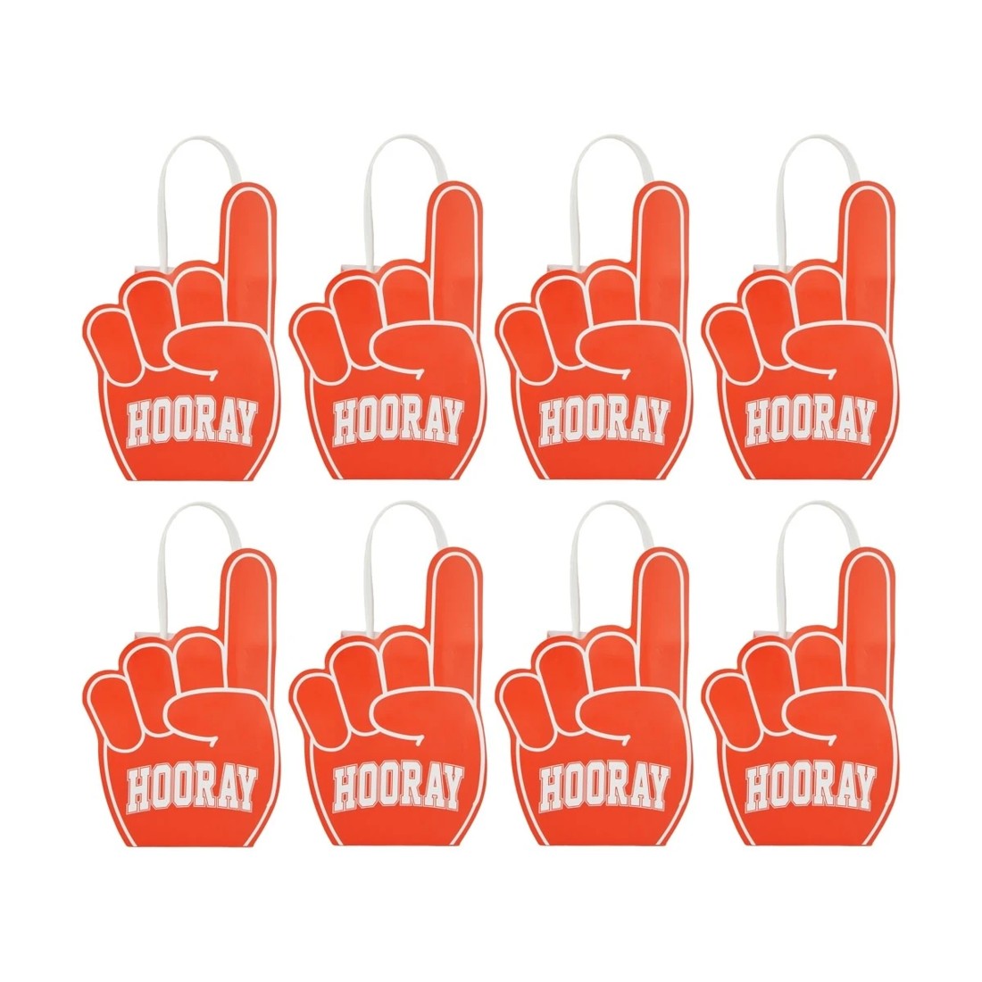 1 8 Piece Foam Finger Shaped Loot Bags, 1 of 6
