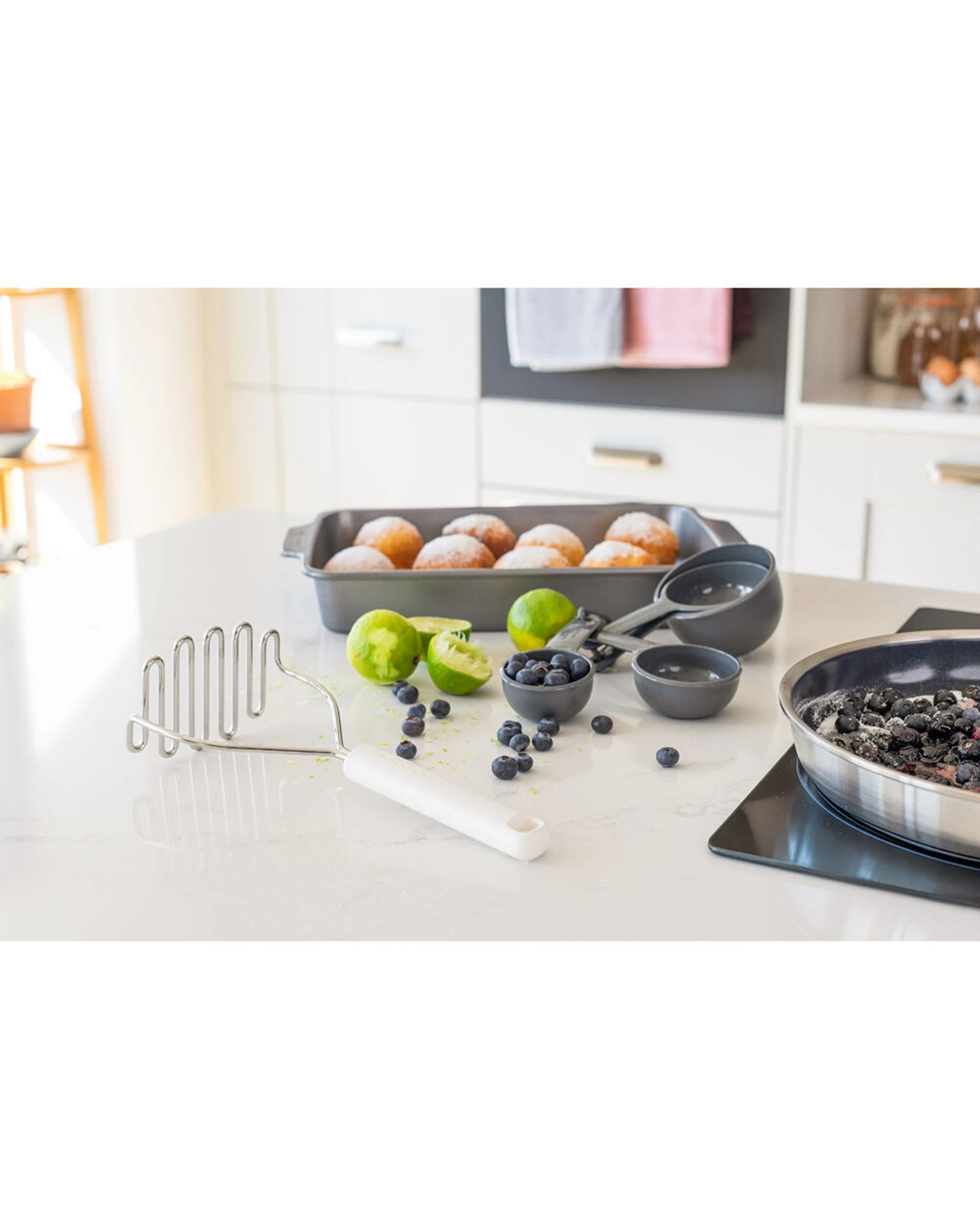 4 KitchenAid Classic Wire Multipurpose Masher 2PK Ergonomic Handle Rust-Resistant - White, 4 of 6