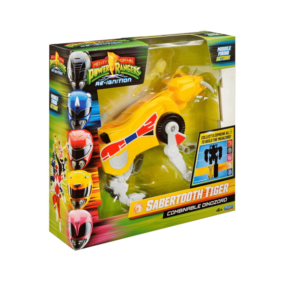 2 Playmates Toys Limited Mighty Morphin Power Rangers Re-Ignition Combinable Dinozord Sabertooth Tiger Toy, 2 of 10