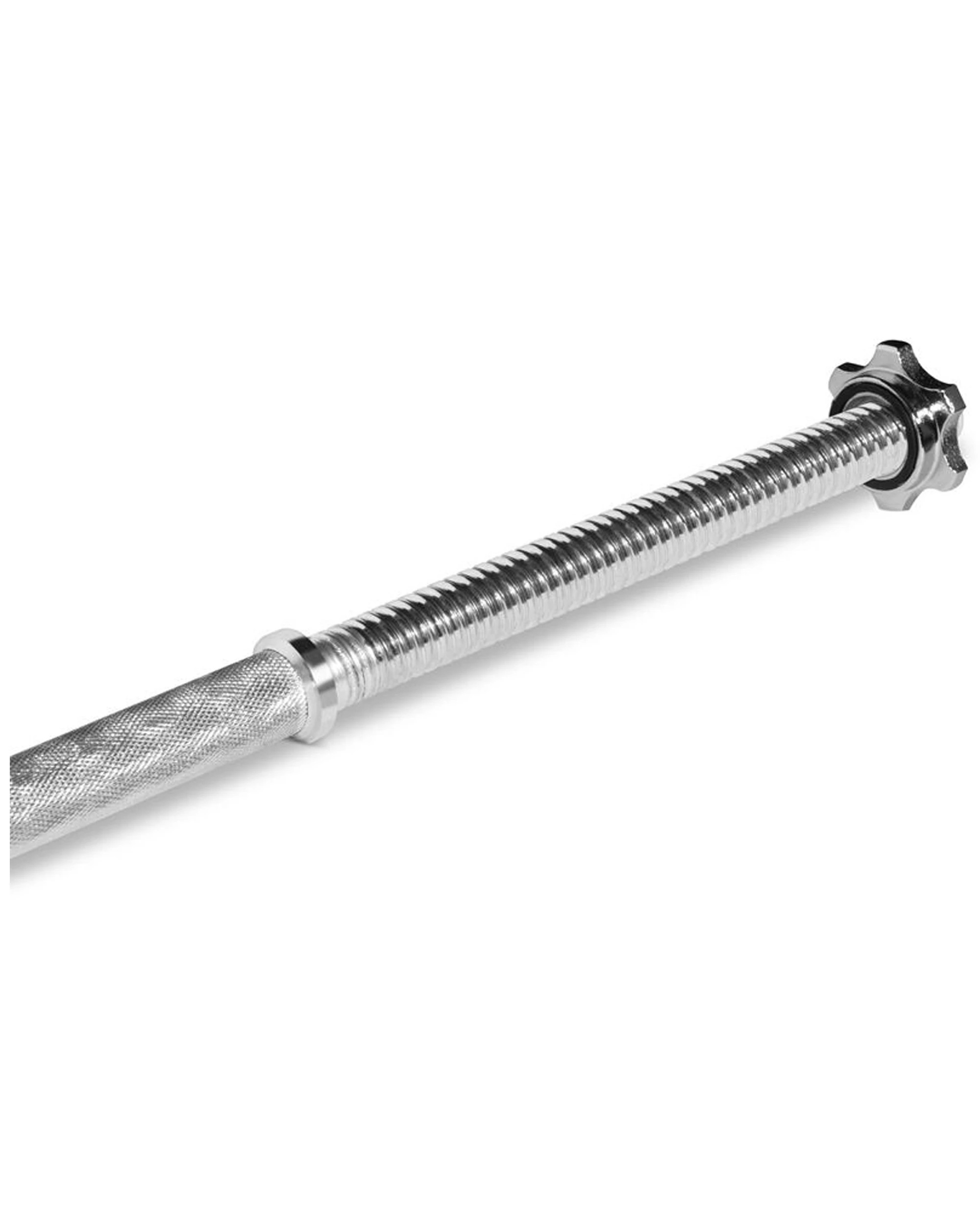 3 Bodyworx Spinlock Bar And Collars V2 Weightlift Home Workout Exercise 60in - Silver, 3 of 3