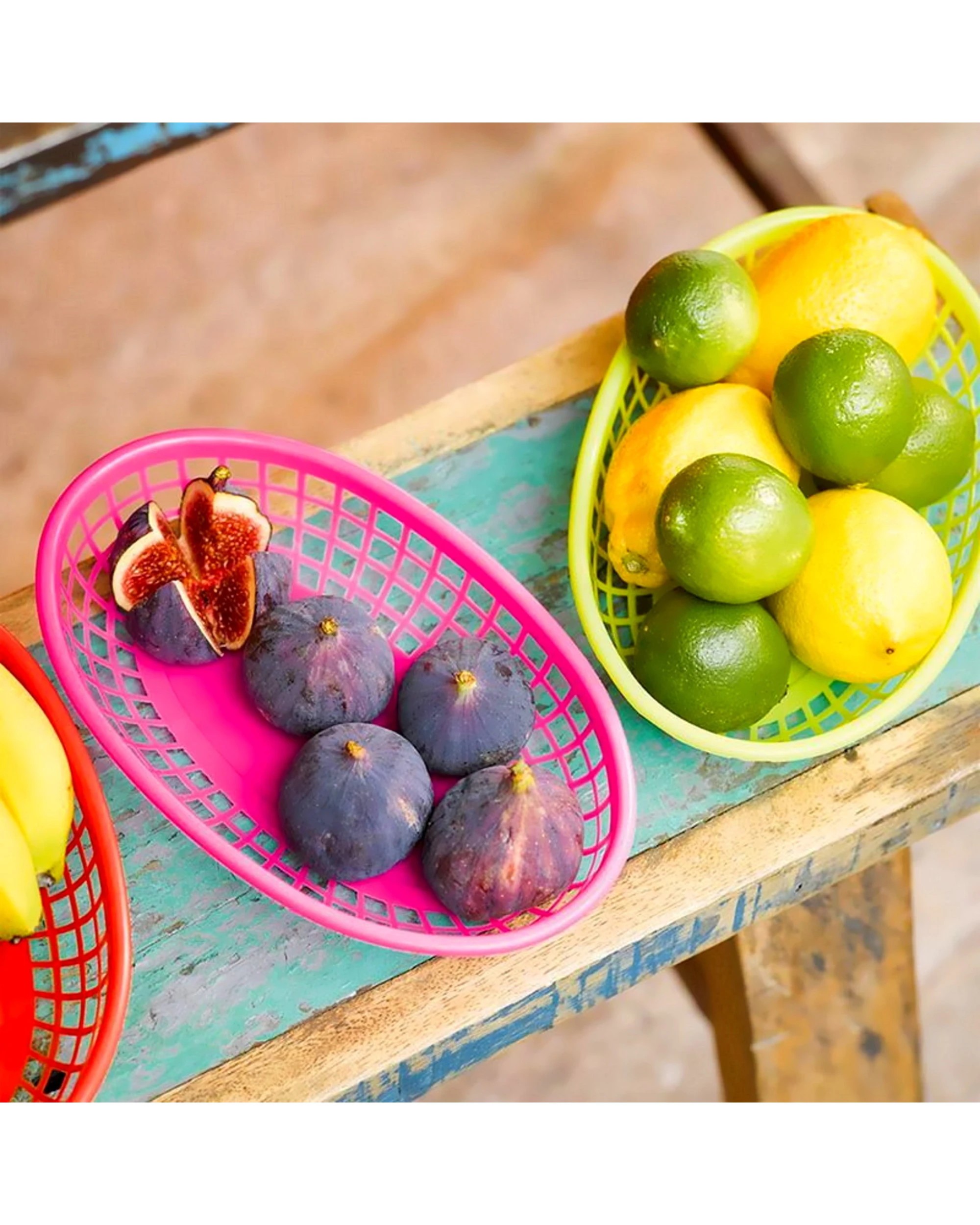 3 Partyrama Coloured Plastic Snack Baskets Pack of 6, 3 of 3