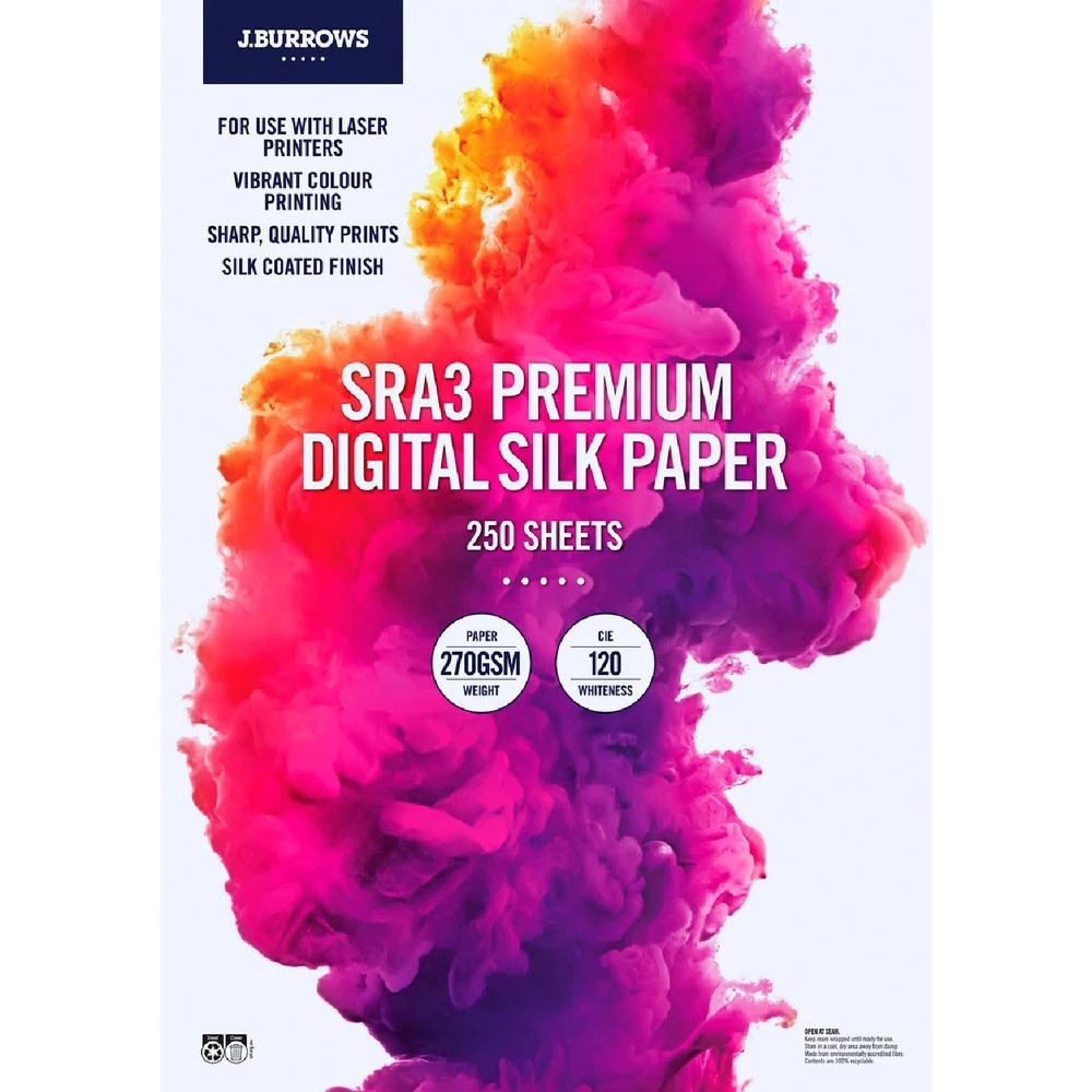 1 J.Burrows SRA3 270gsm Digital Silk Paper 250 Sheets, 1 of 2