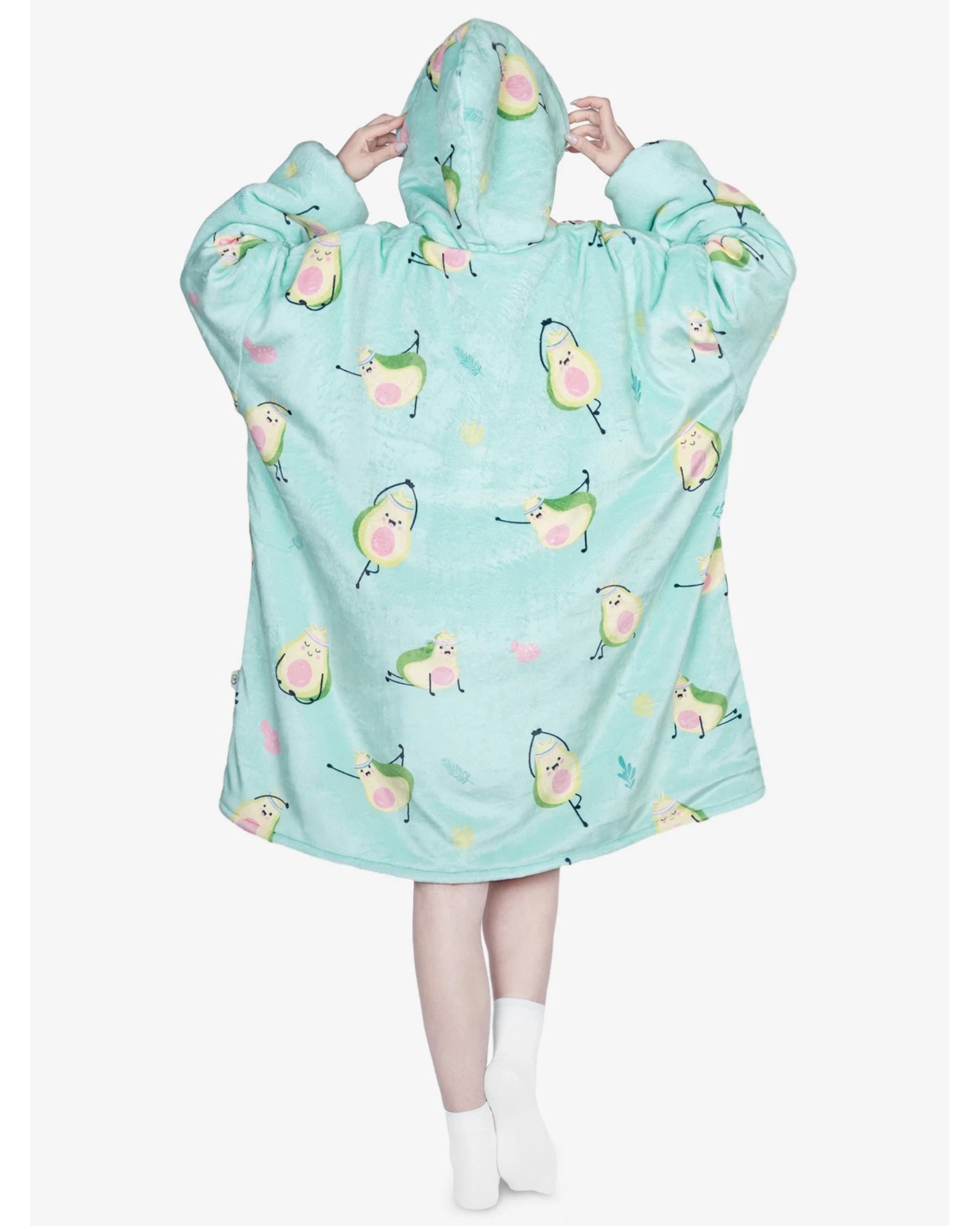 2 Advwin Winter Wearable Blanket Hoodie Adult Pink Point YOGA AVOCADO, 2 of 5