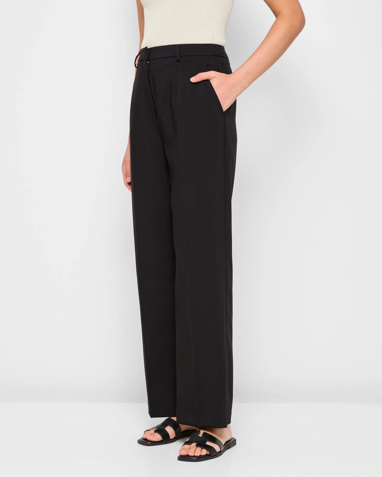 3 Classic Straight Full Length Pants - Preview BLACK, 3 of 5