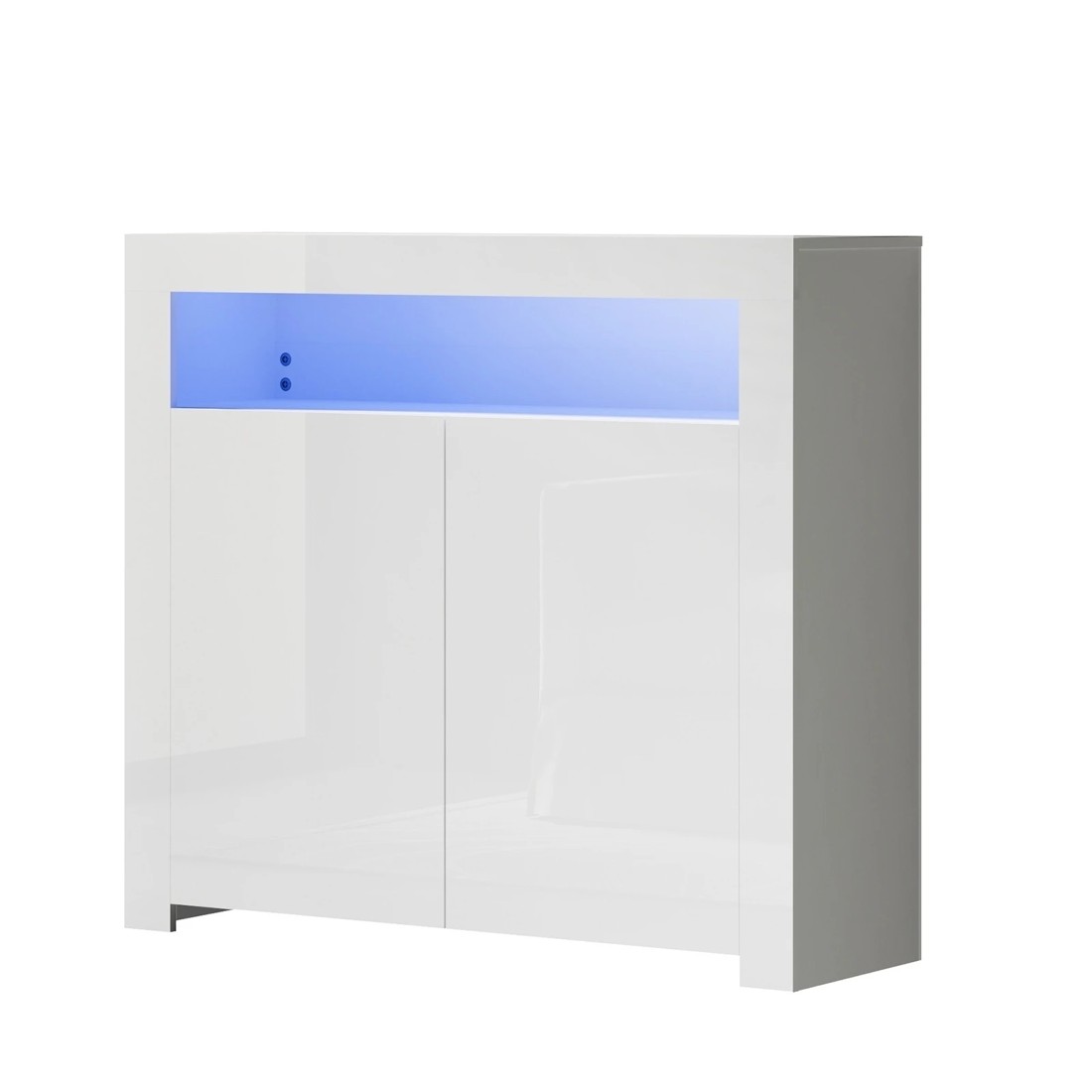 1 Oikiture Buffet Sideboard Led Rgb High Gloss
 - White, 1 of 10