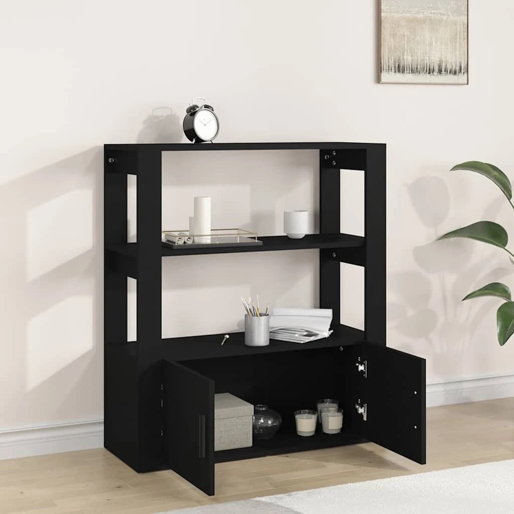 2 vidaXL Wooden Sideboard Ample Storage - Black, 2 of 9