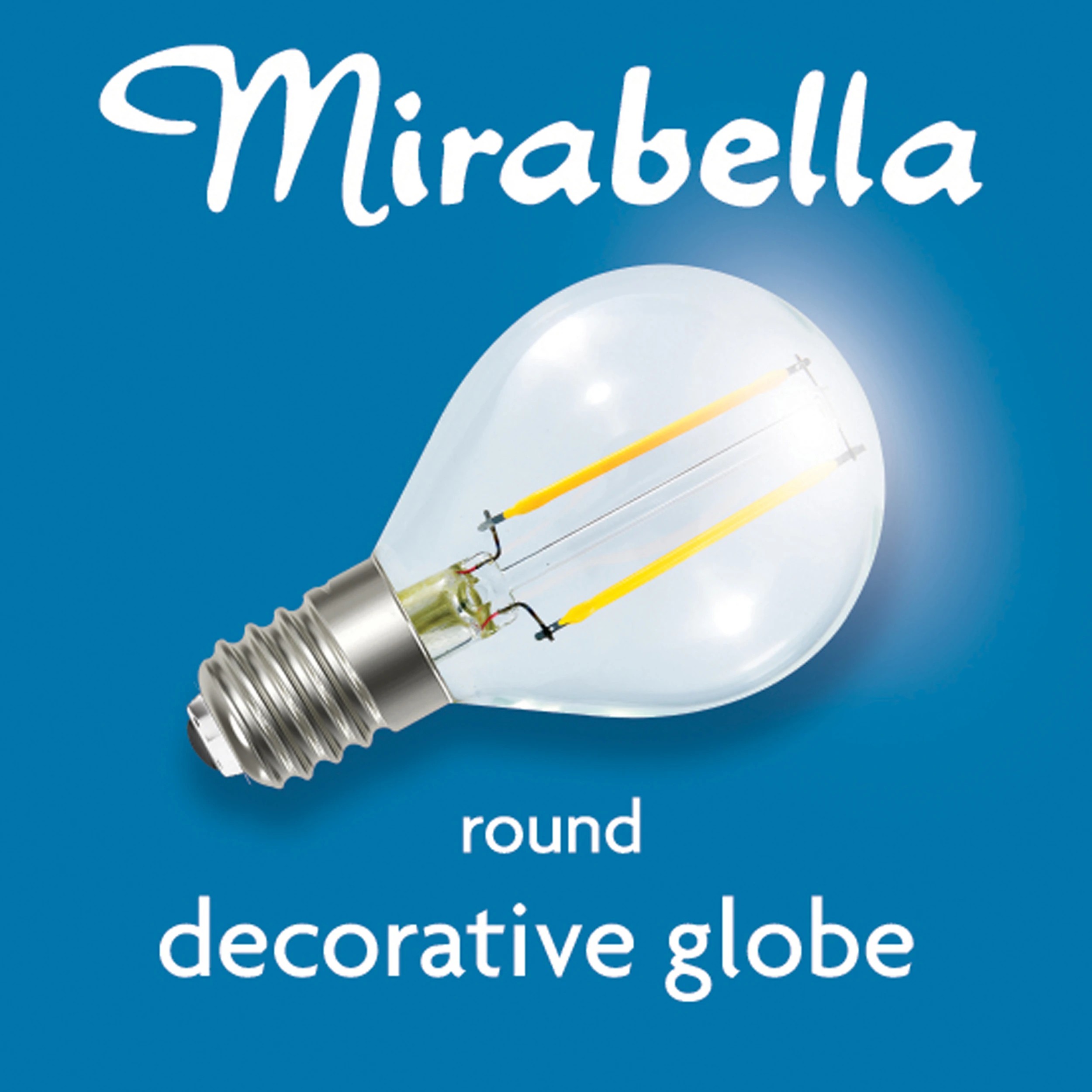4 Mirabella E14 2W LED Filament Round Bulb, 4 of 7